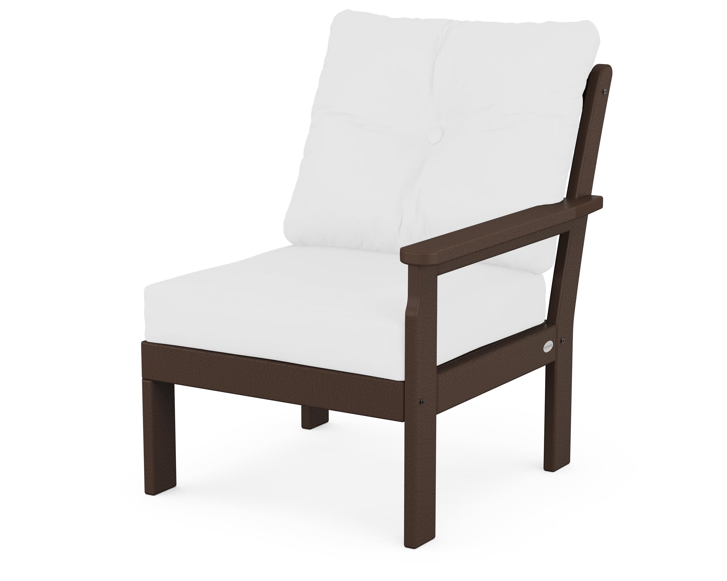 Vineyard Modular Right Arm Chair in Mahogany / Natural