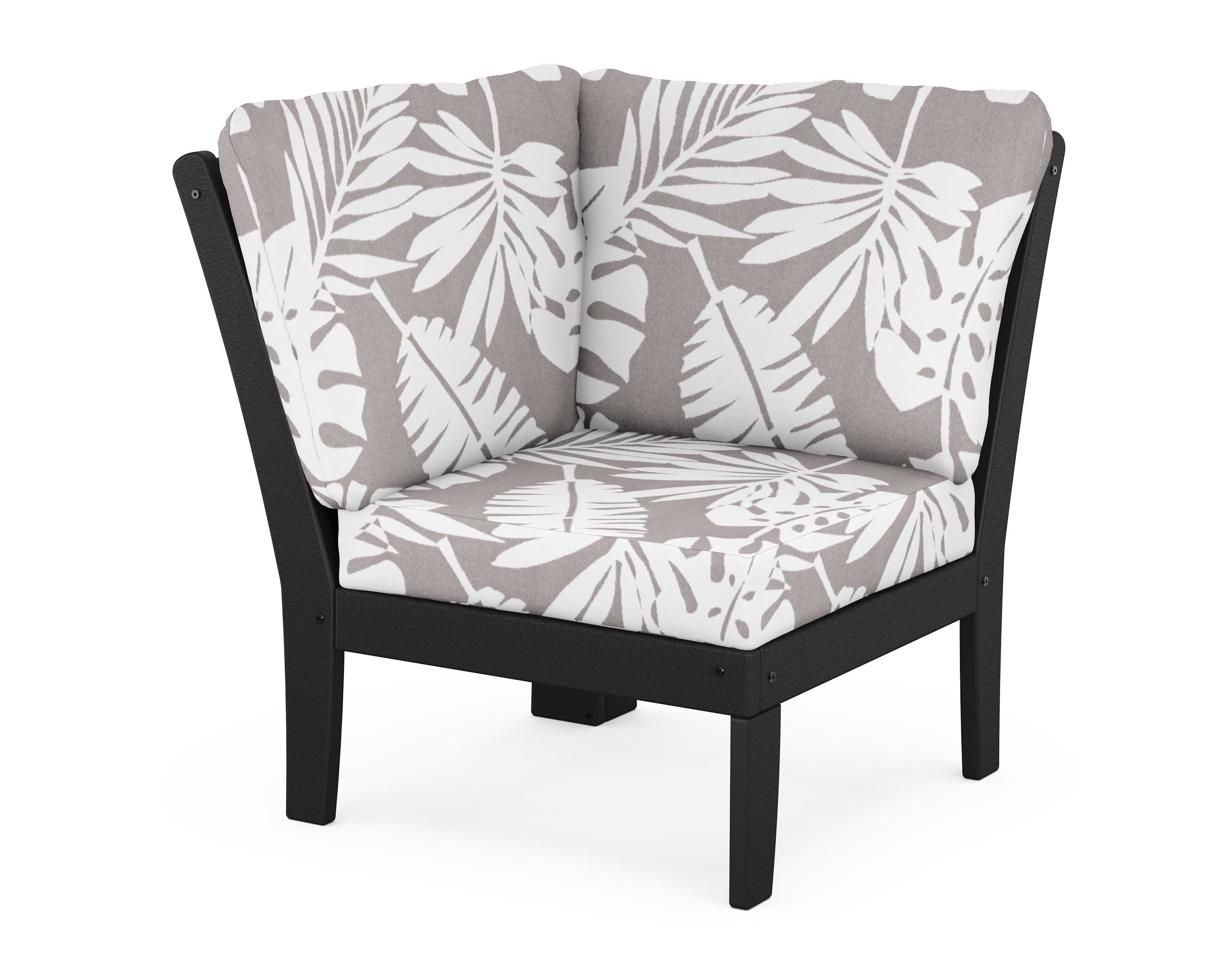Braxton Modular Corner Chair in Black / Leaf Grey Mist