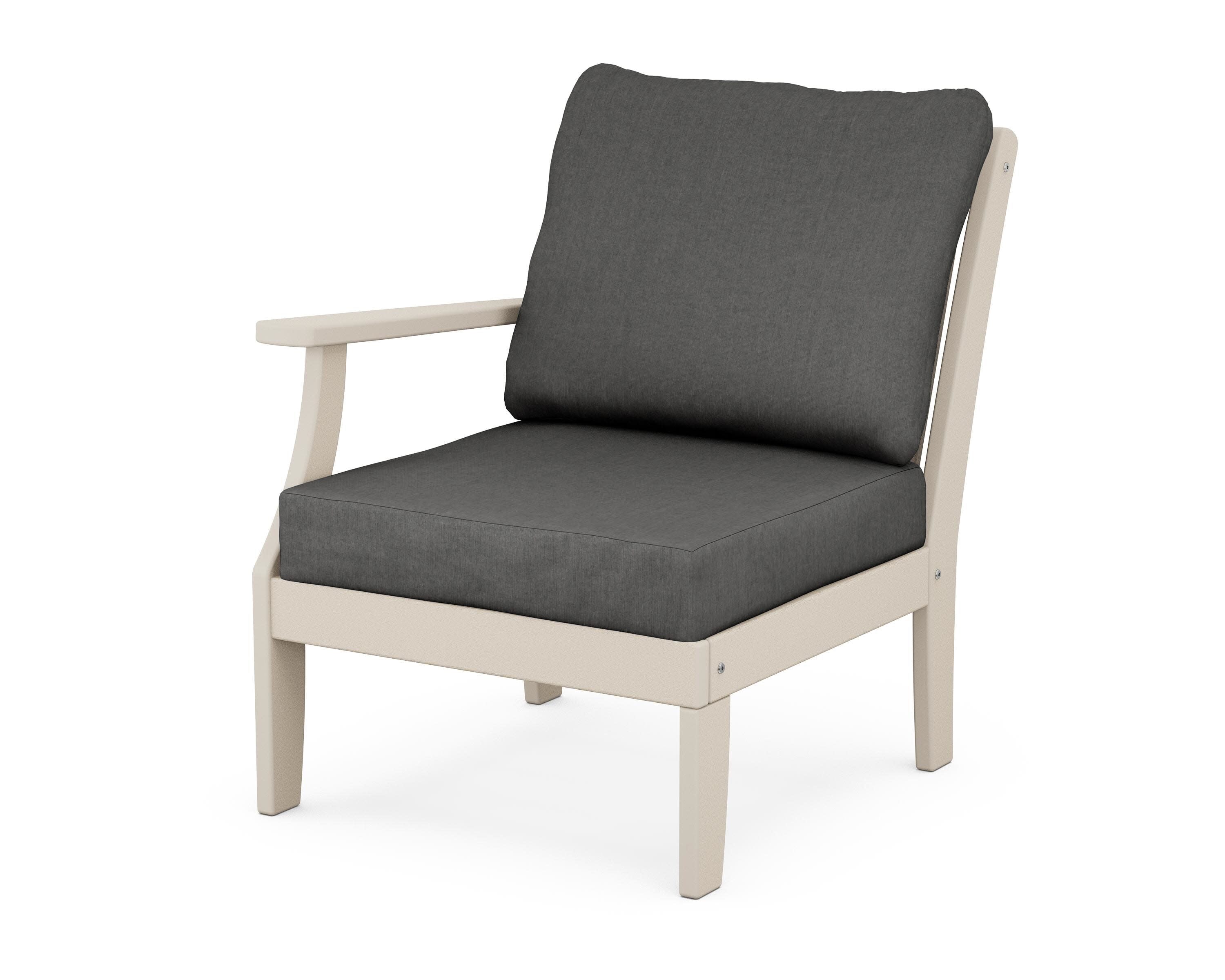 Braxton Modular Left Arm Chair in Sand / Spectrum Carbon