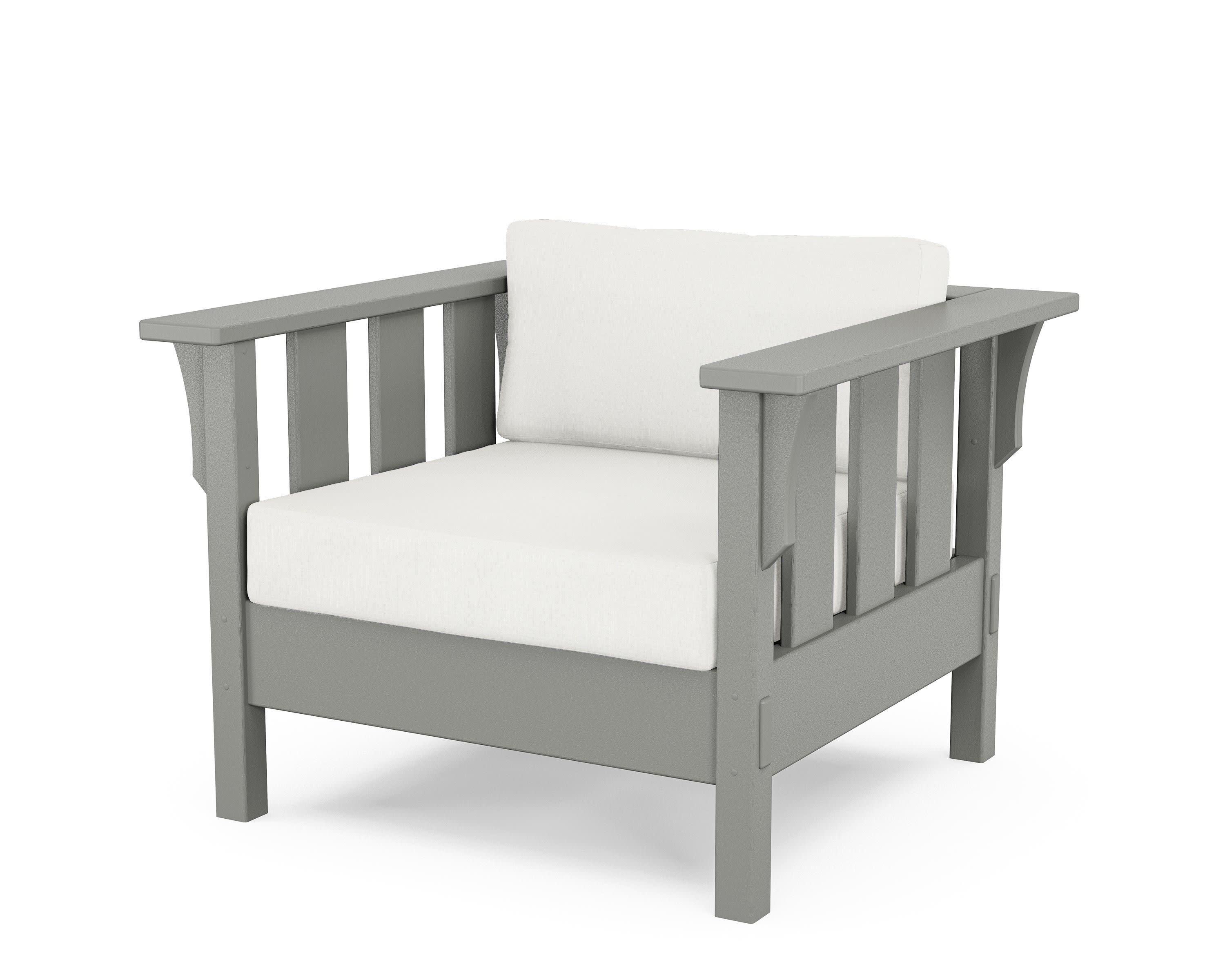 Acadia Deep Seating Chair in Slate Grey / Natural Linen