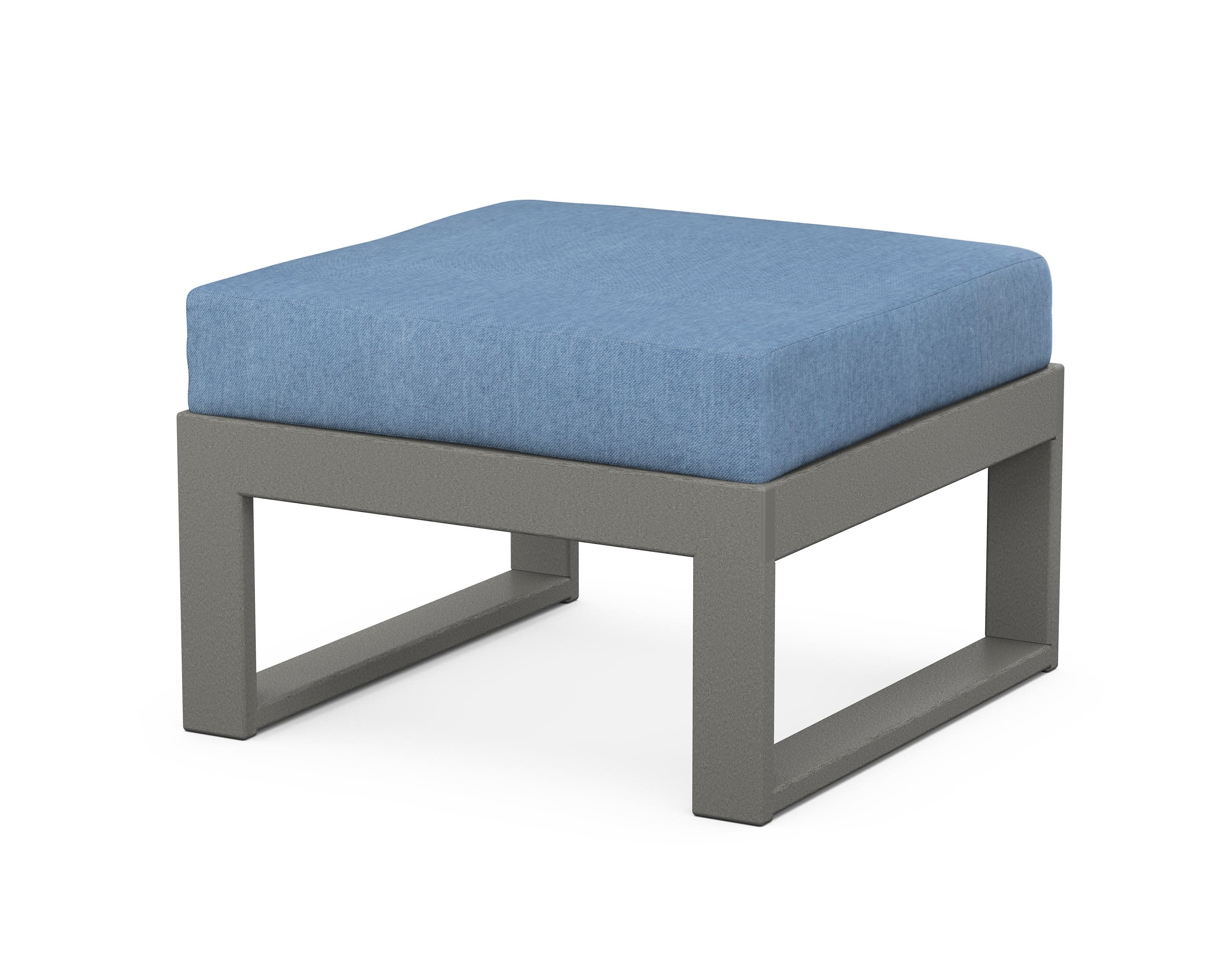 Modular Ottoman - Modern in Slate Grey / Sky Blue