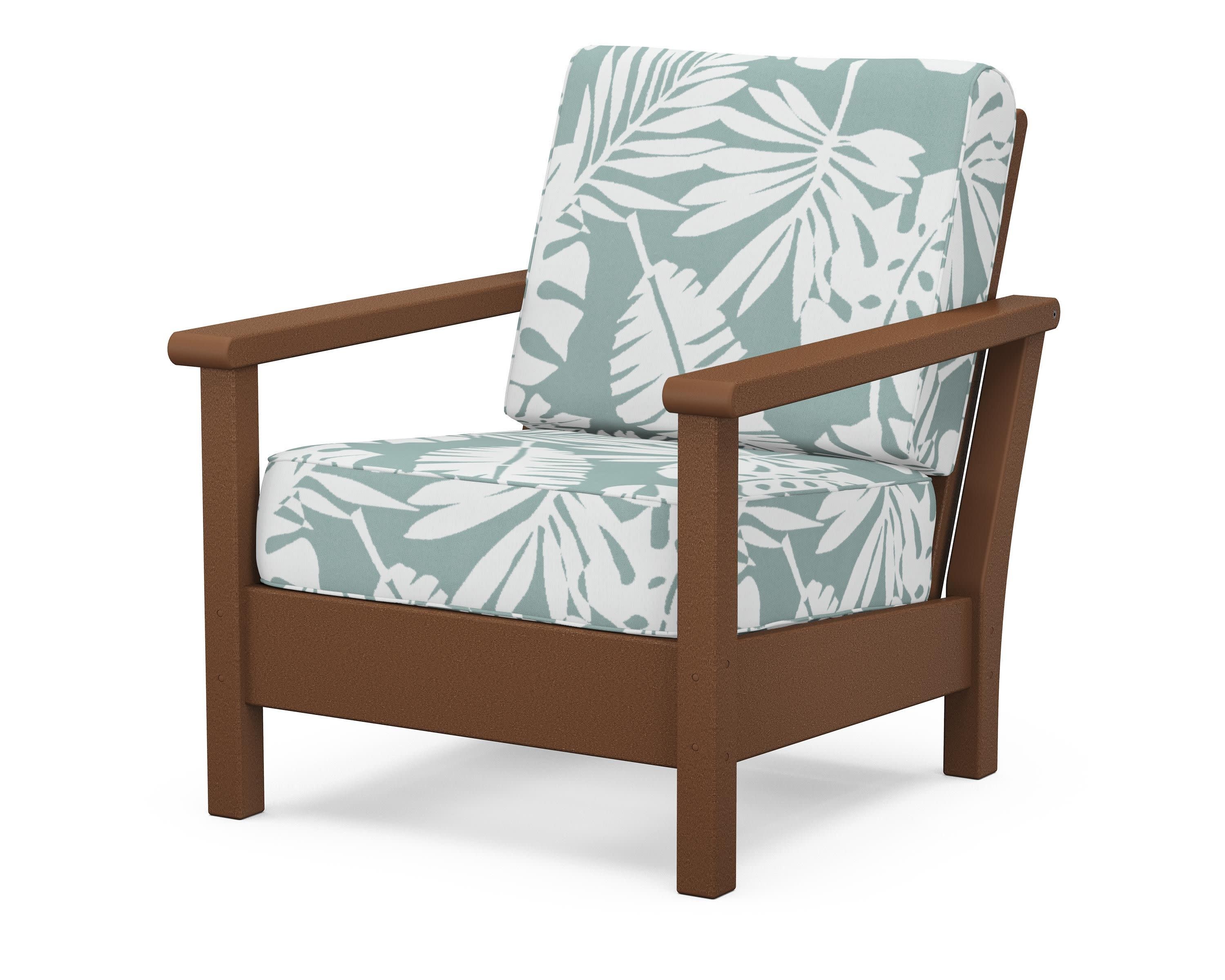 Harbour Deep Seating Chair in Teak / Leaf Glacier Spa