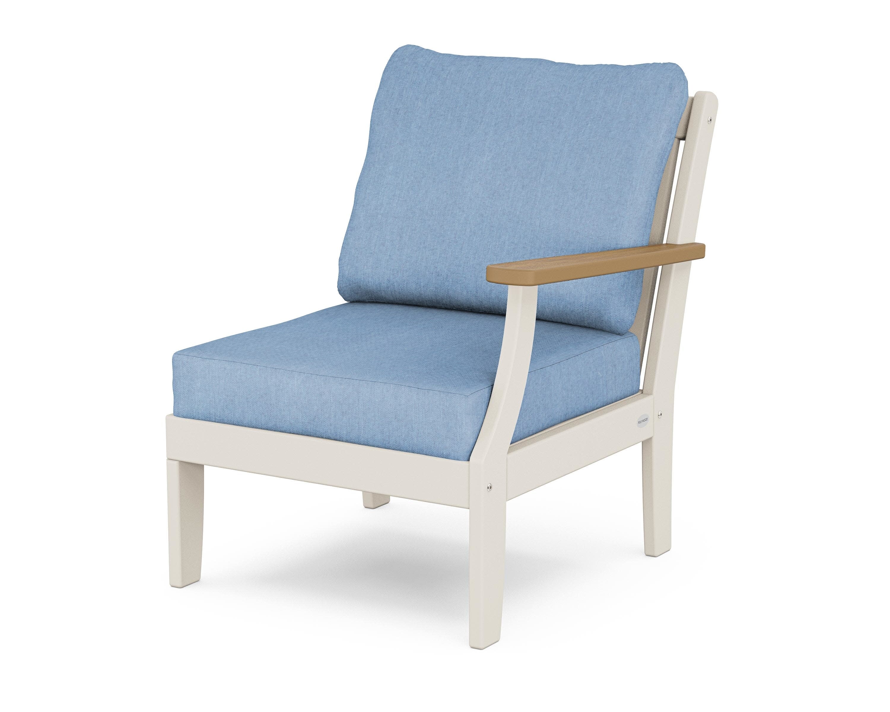 Braxton Modular Right Arm Chair in Sand / Natural / Sky Blue