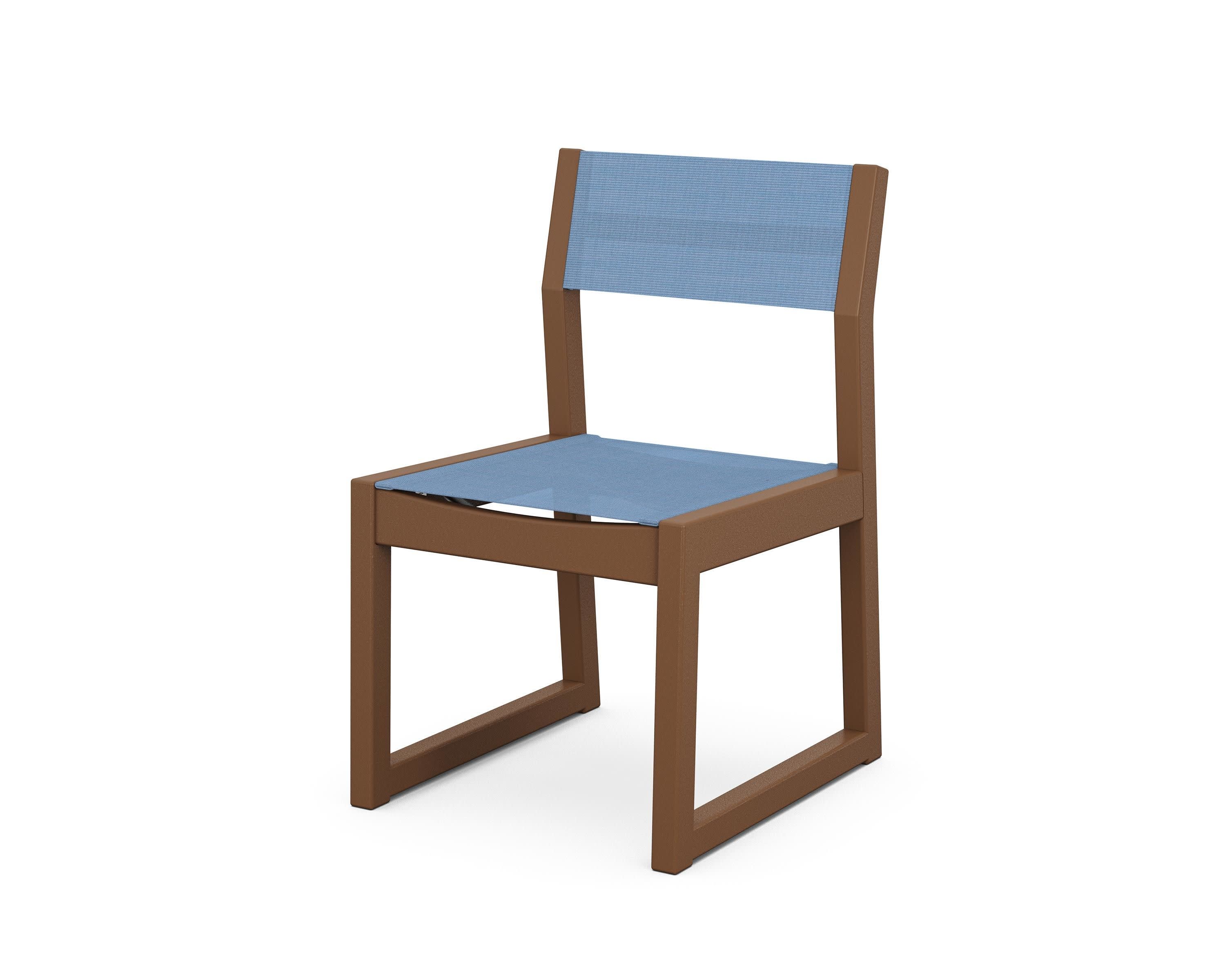 EDGE Sling Dining Side Chair in Teak / Poolside Sling