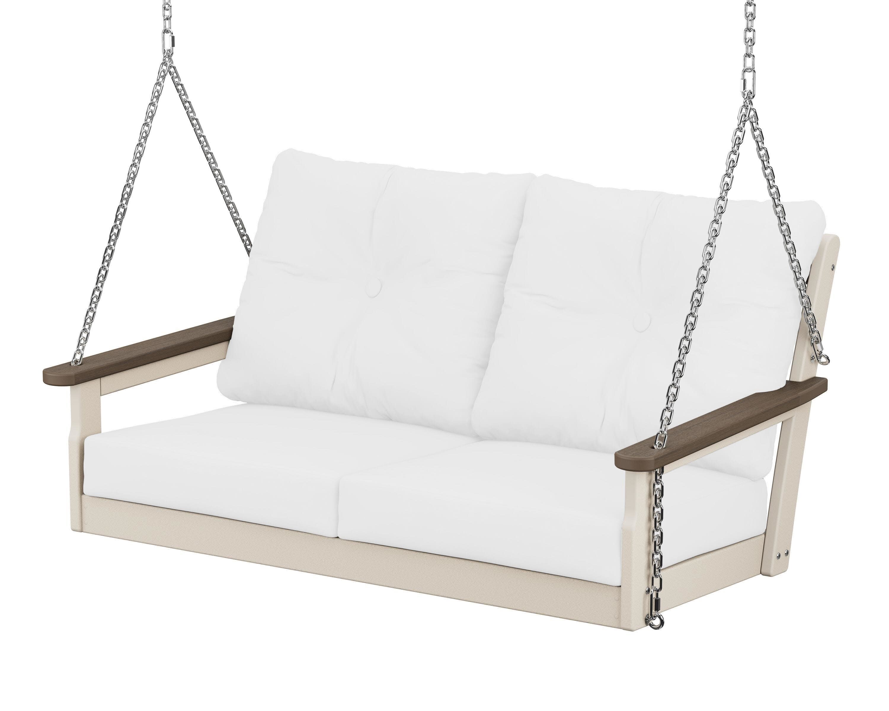 Vineyard Deep Seating Swing in Sand / Kona / Natural