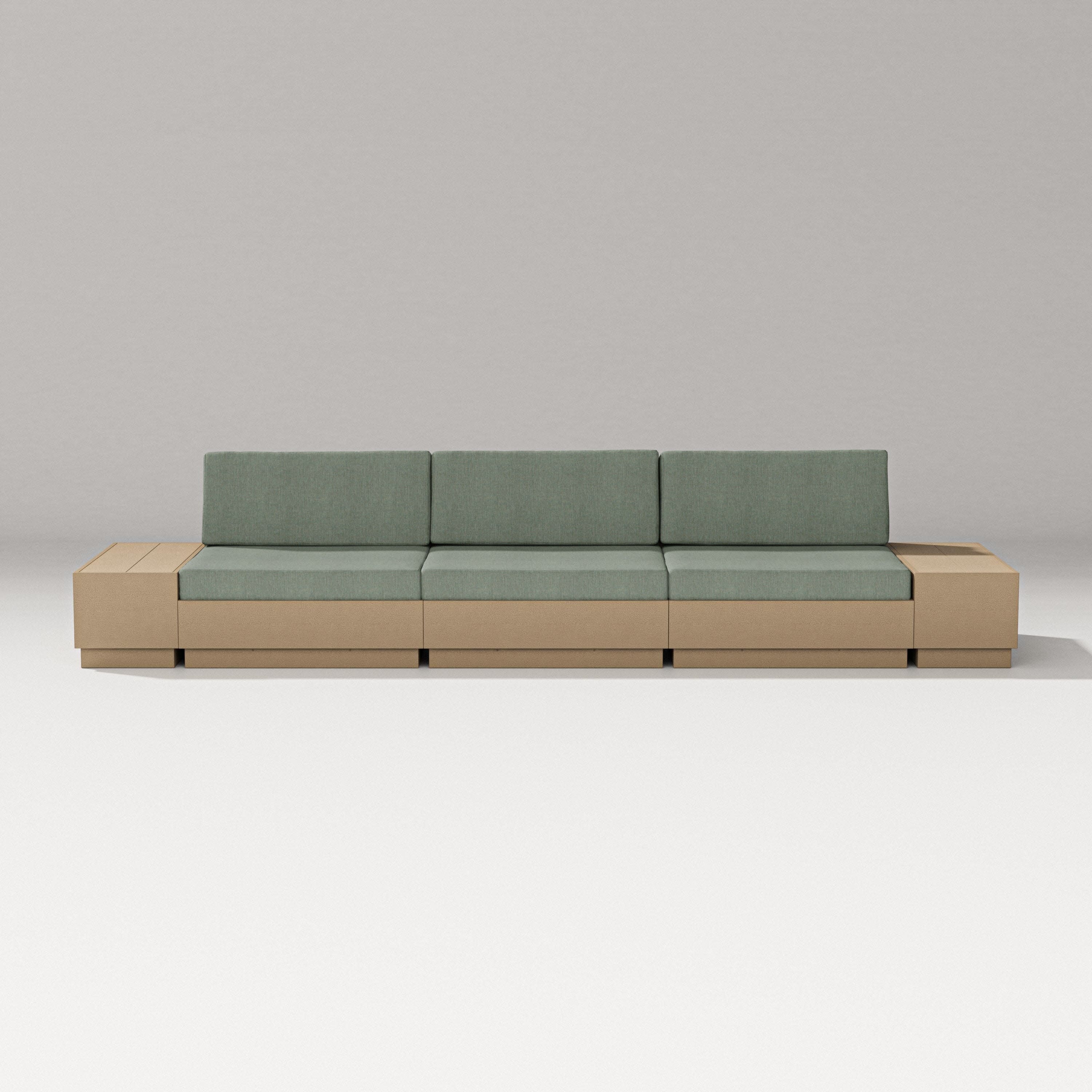 Elevate Straight Sectional in Vintage Sahara / Cast Sage