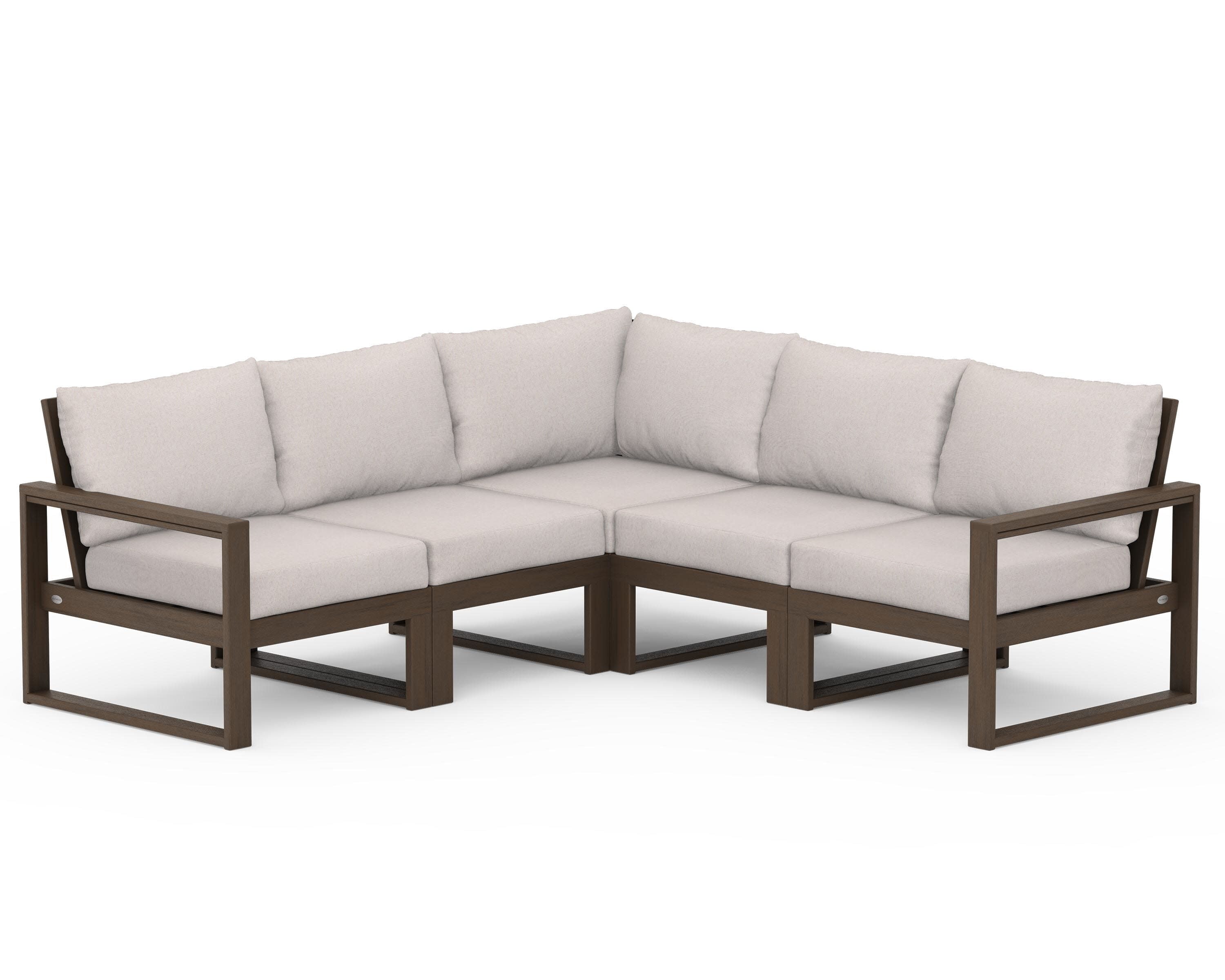 EDGE 5-Piece Modular Deep Seating Set in Kona / Dune Burlap