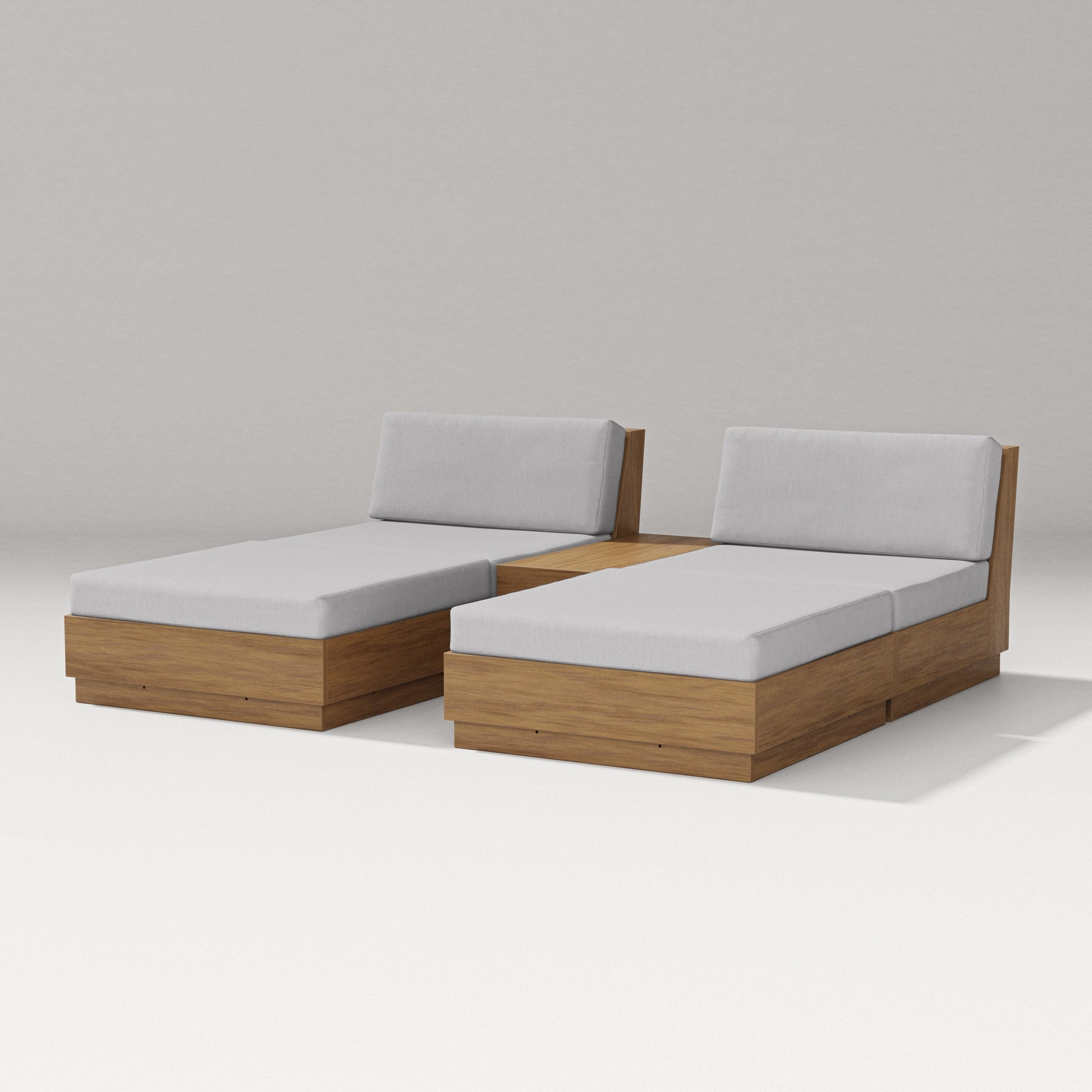 Elevate Double Chaise Set in Natural / Granite
