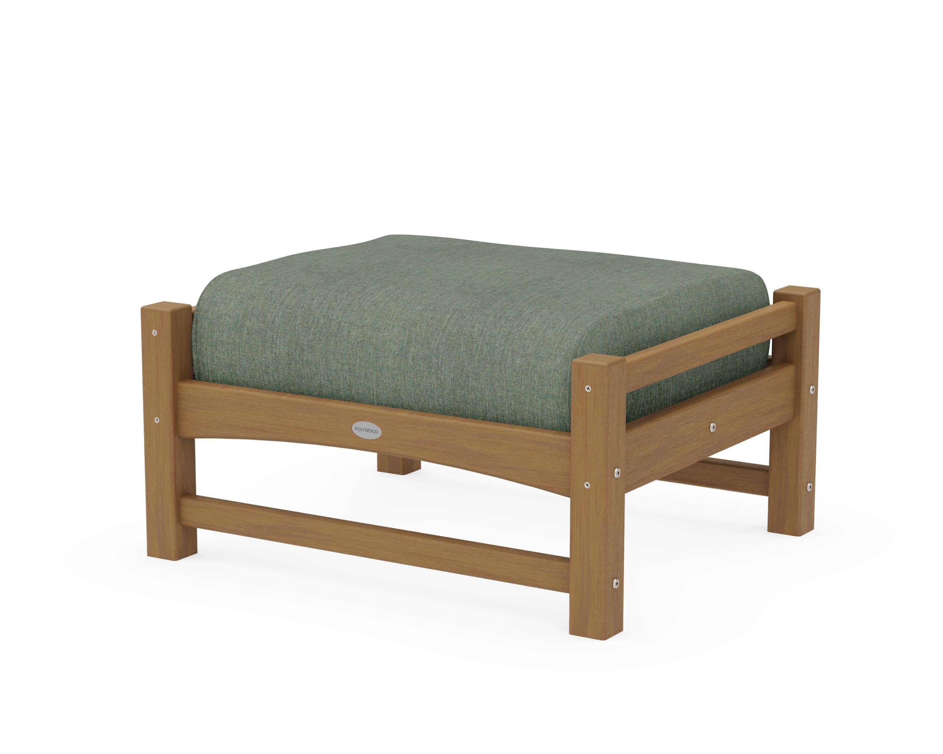 Club Ottoman in Natural / Cast Sage