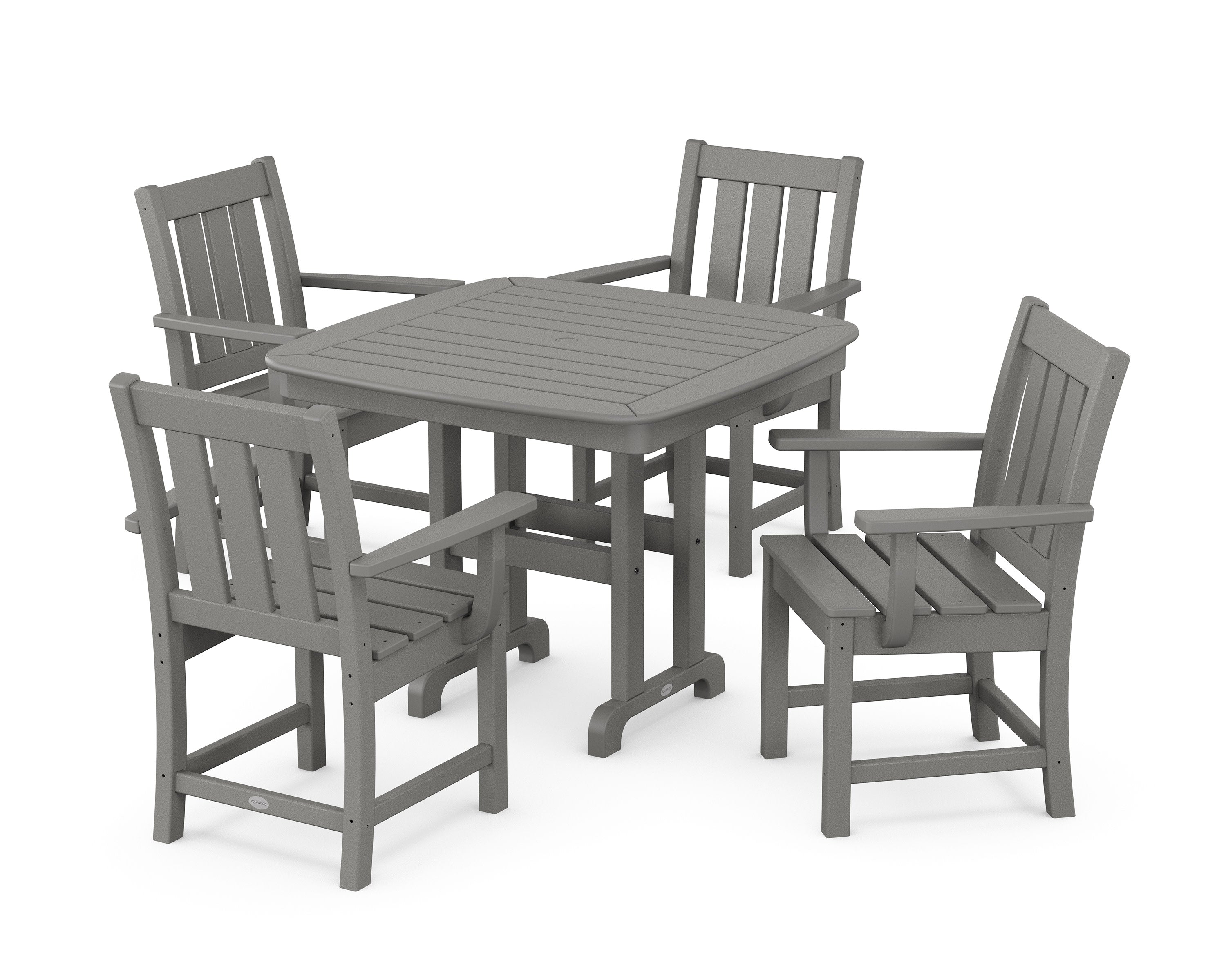 Oxford 5-Piece Dining Set in Slate Grey