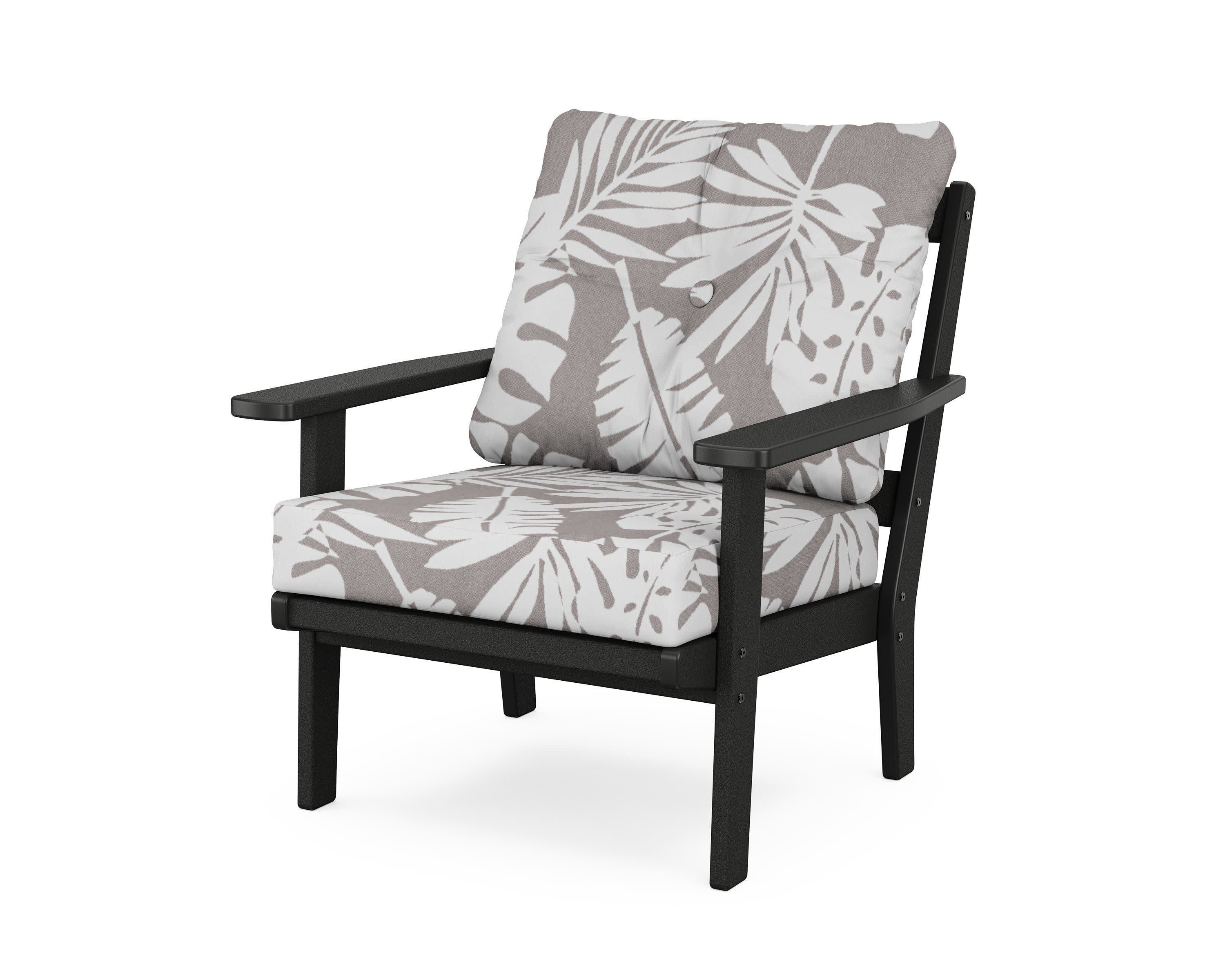 Prairie Deep Seating Chair in Black / Leaf Grey Mist