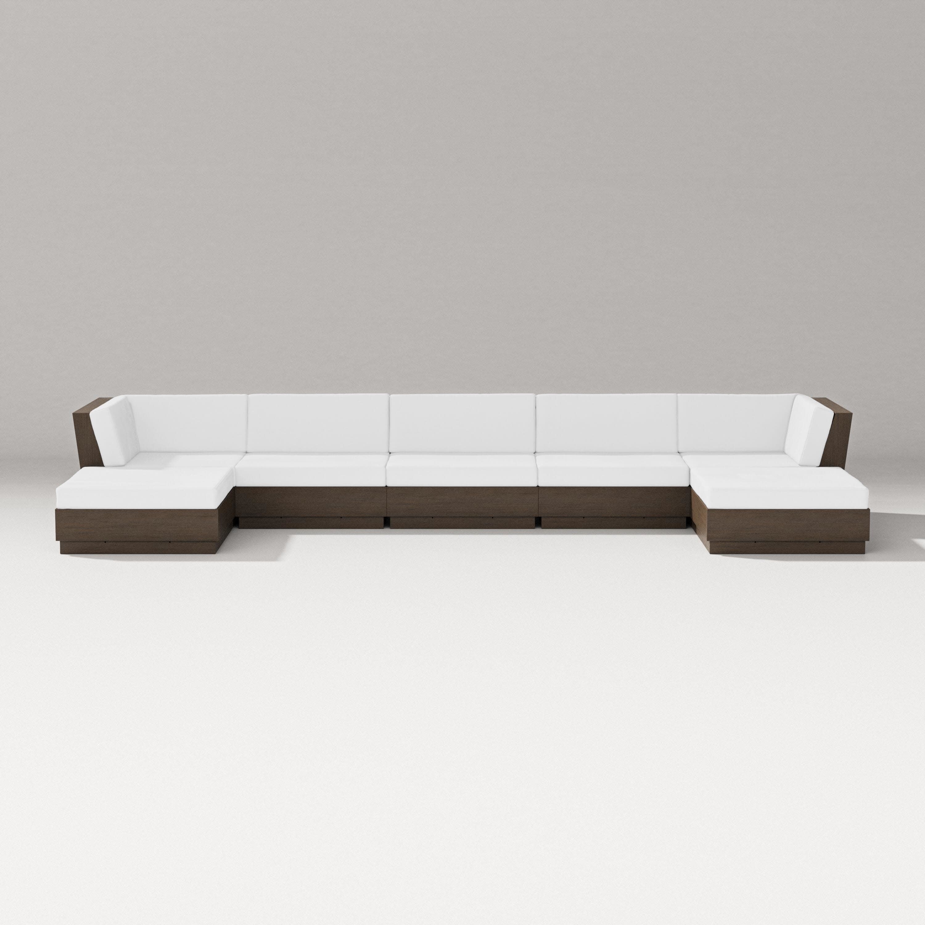 Elevate 7-Piece Double Chaise Sectional in Kona / Natural