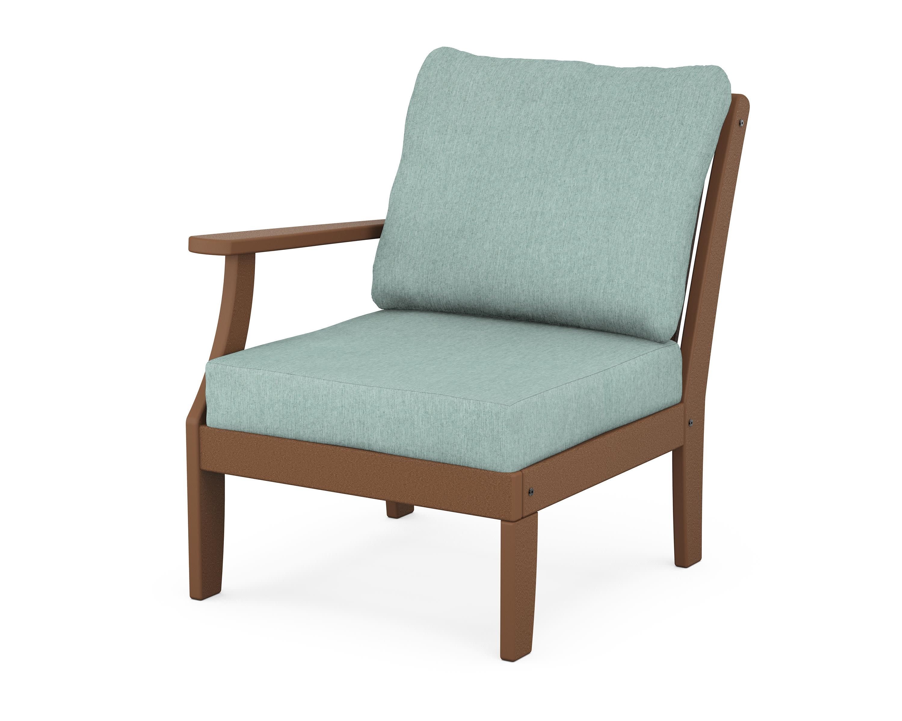 Braxton Modular Left Arm Chair in Teak / Glacier Spa