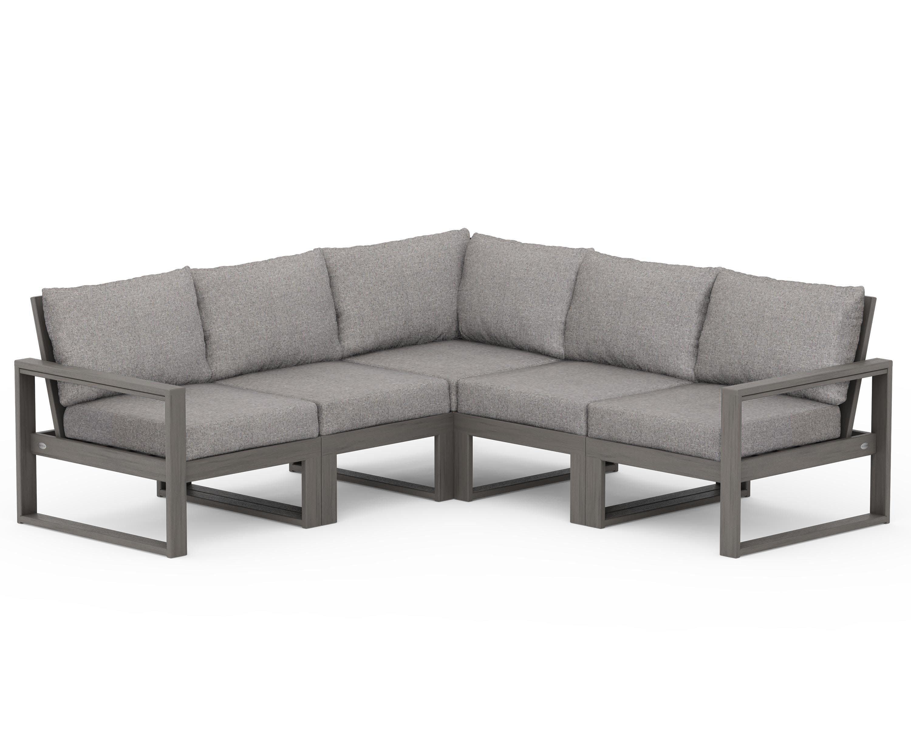EDGE 5-Piece Modular Deep Seating Set in Driftwood / Grey Mist