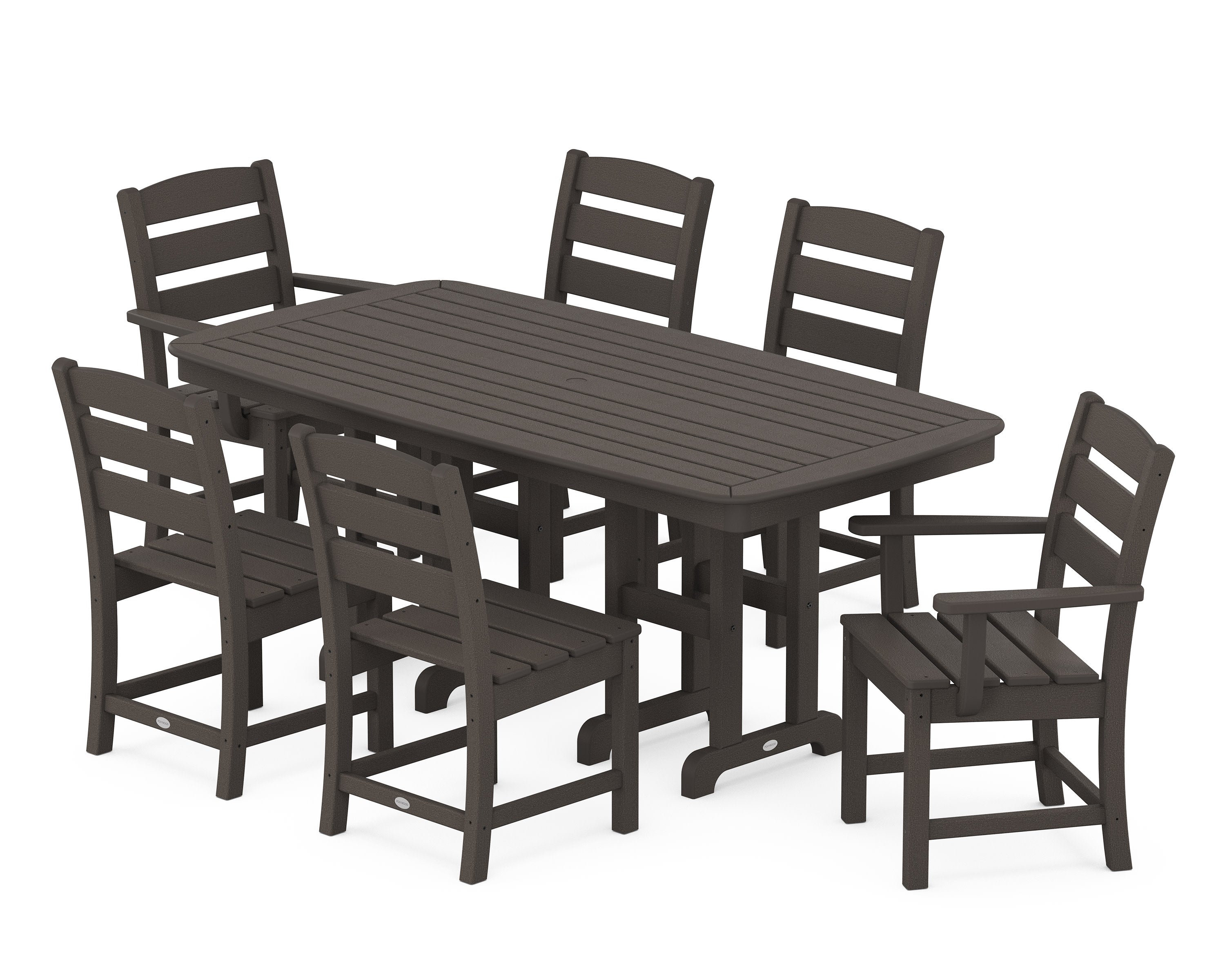 Lakeside 7-Piece Dining Set in Vintage Coffee