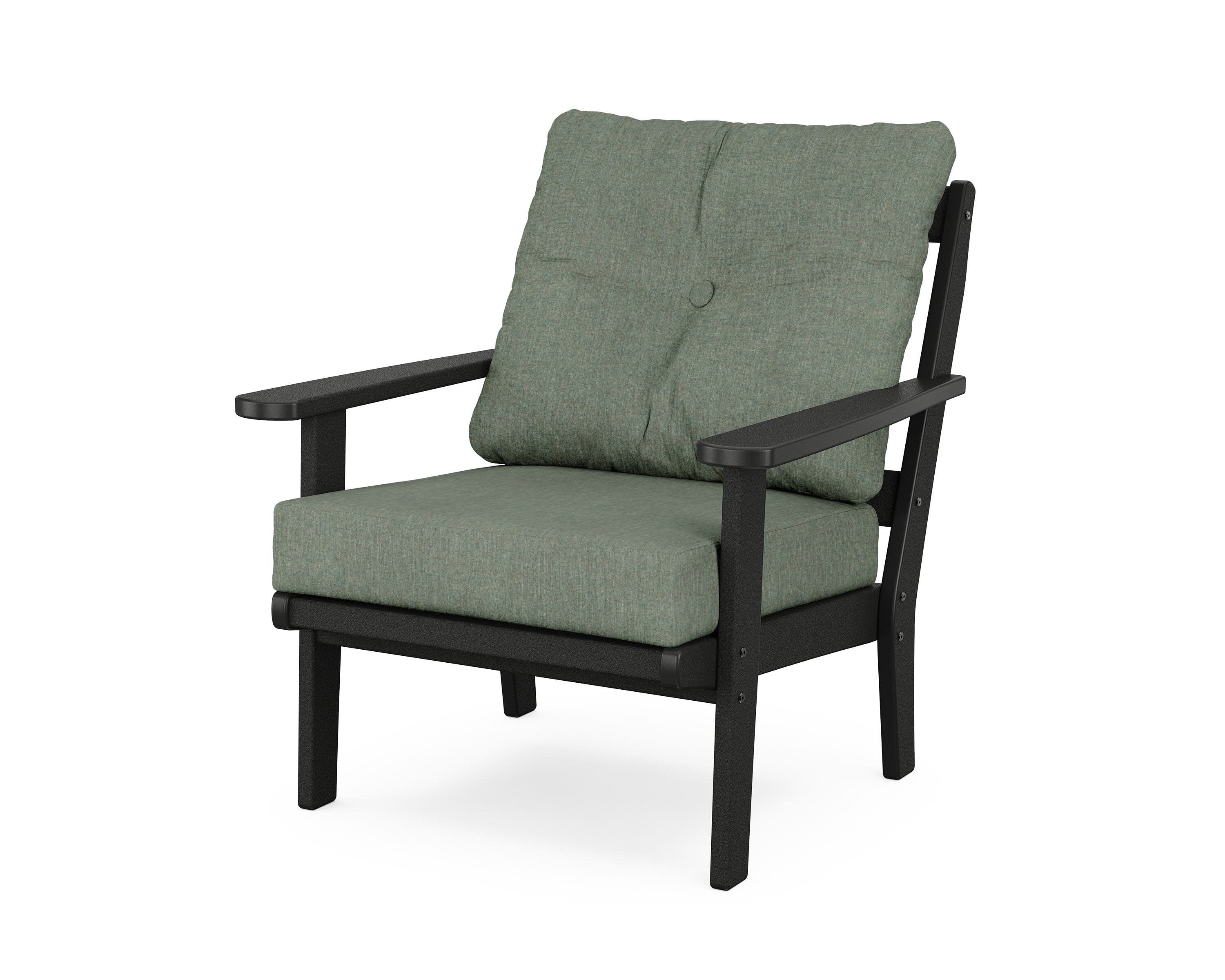 Mission Deep Seating Chair in Black / Cast Sage