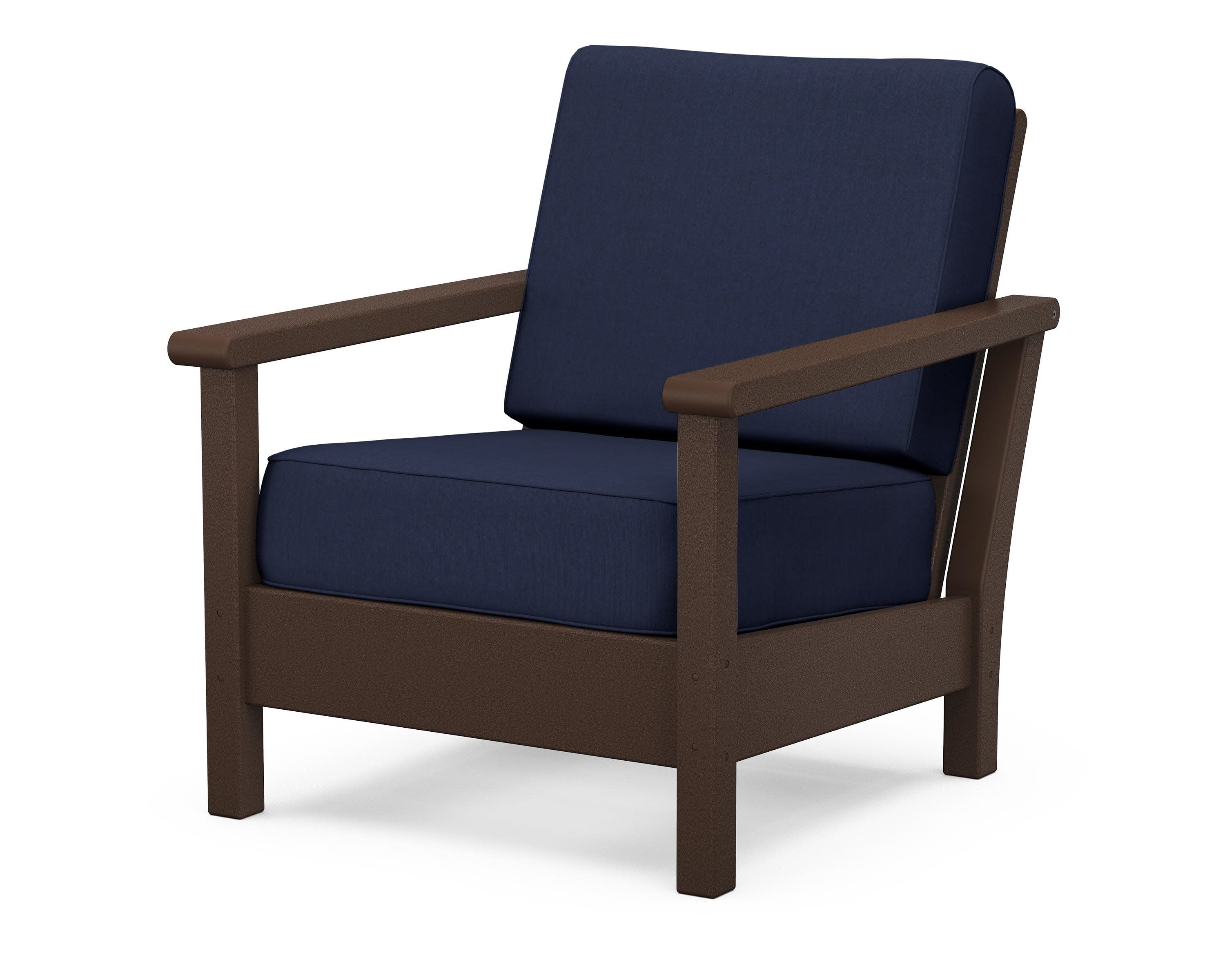 Harbour Deep Seating Chair in Mahogany / Spectrum Indigo