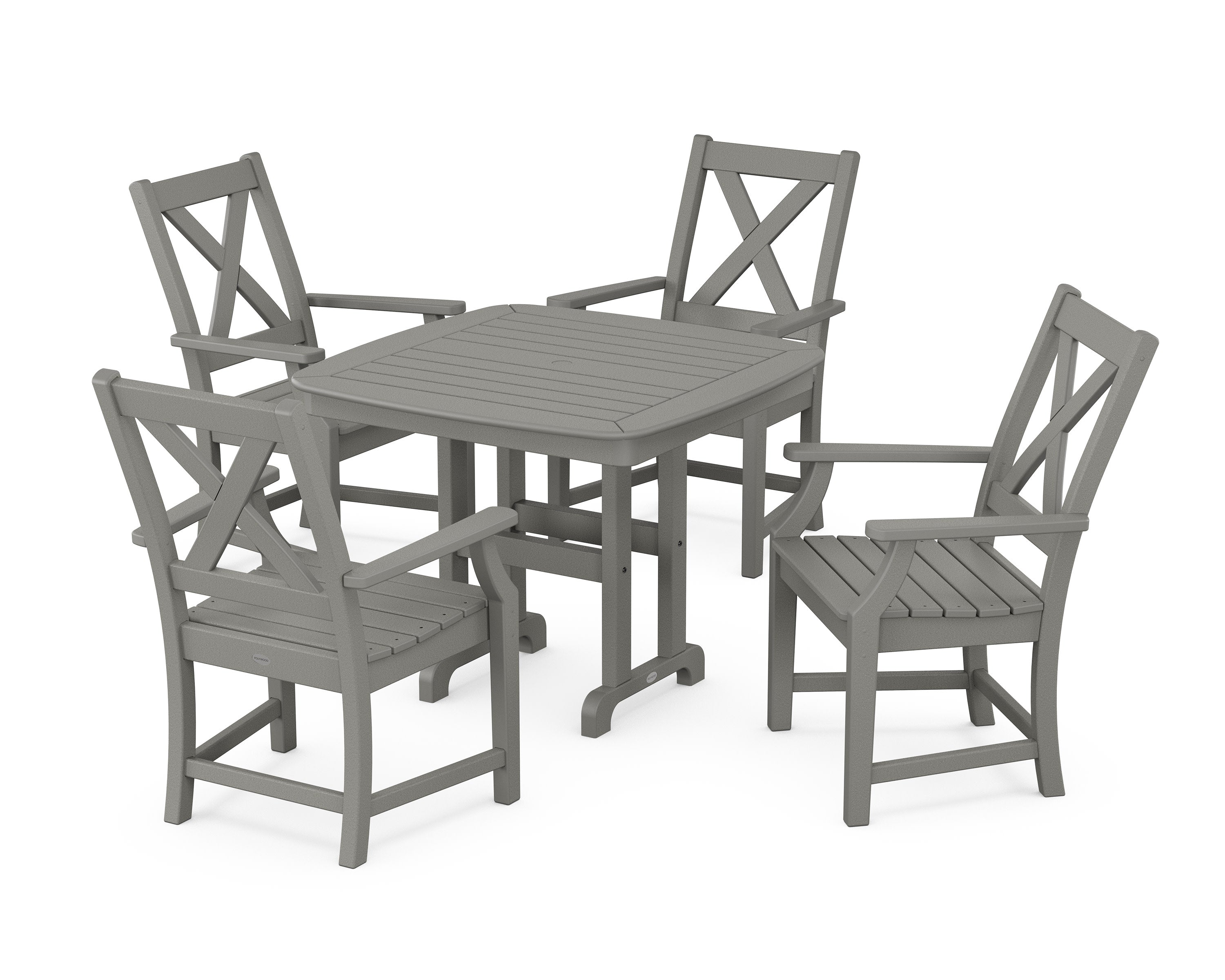 Braxton 5-Piece Dining Set in Slate Grey