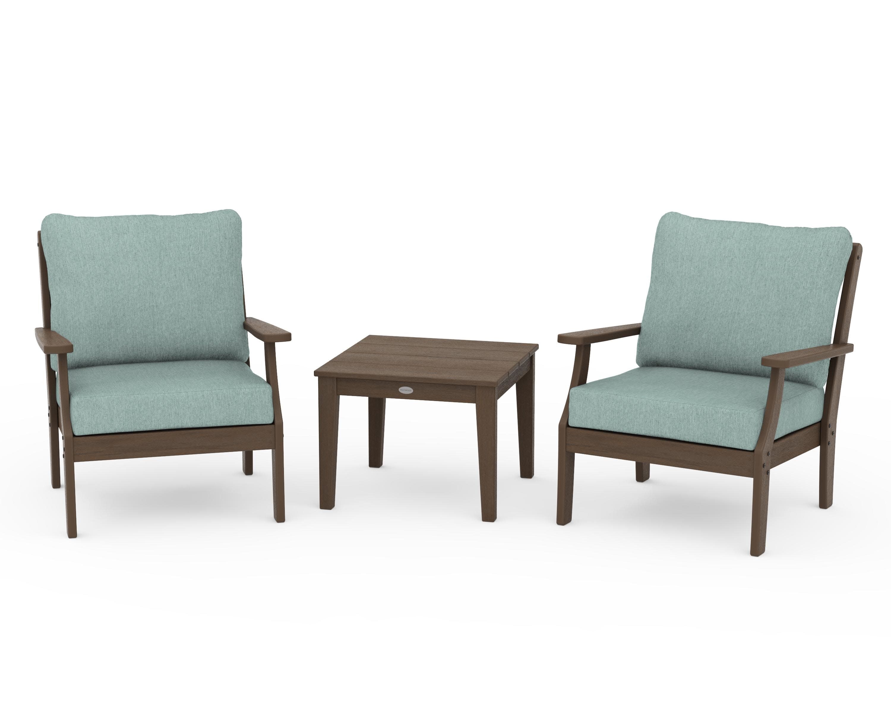 Braxton 3-Piece Deep Seating Set in Kona / Glacier Spa