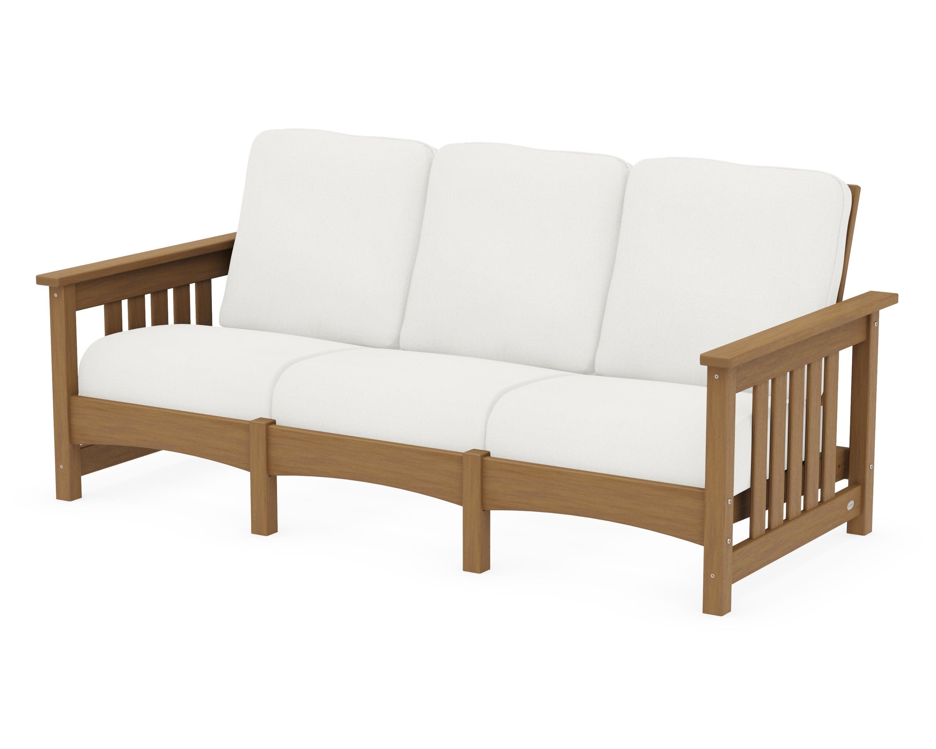 Club Mission Sofa in Natural / Natural Linen