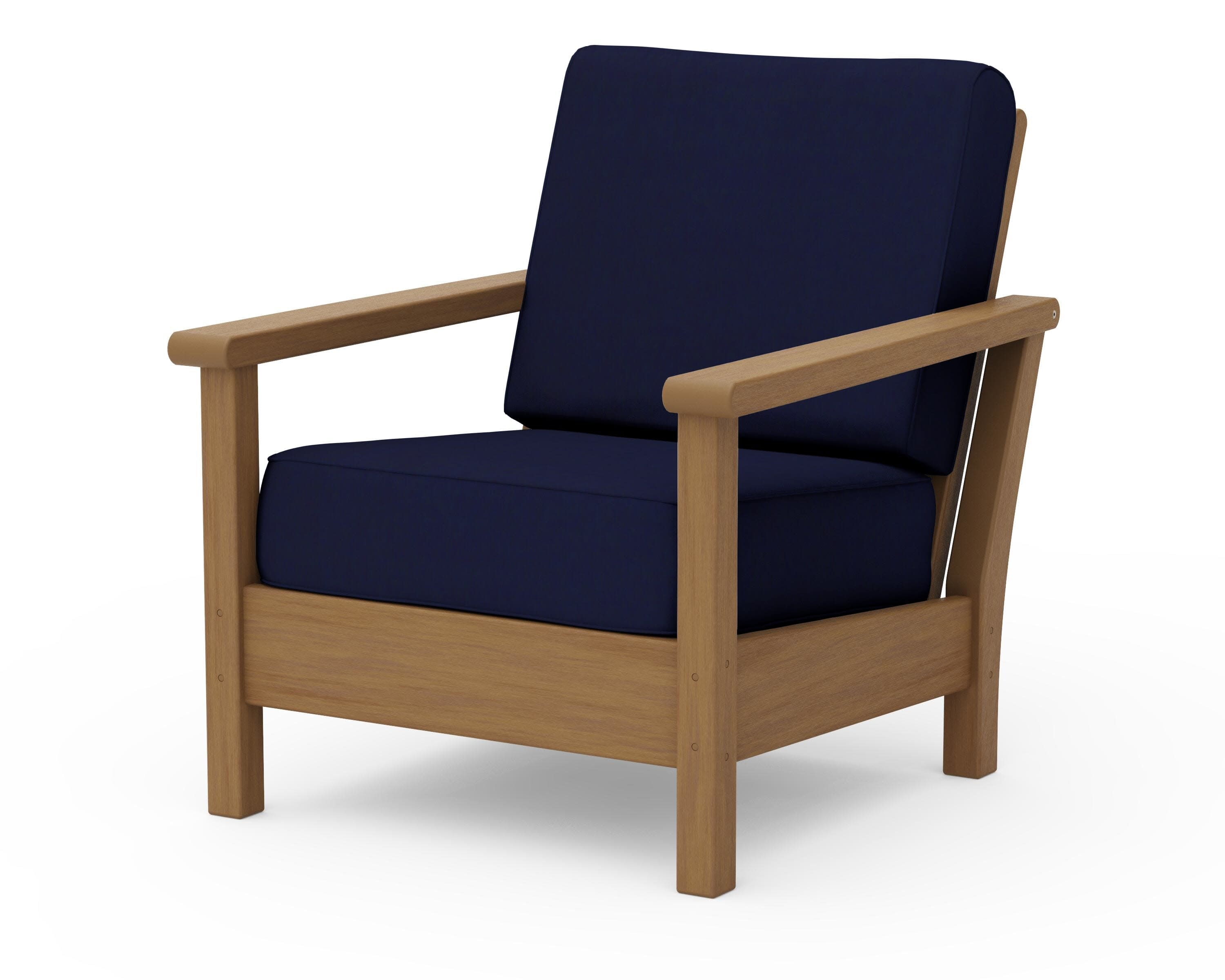 Harbour Deep Seating Chair in Natural / Navy