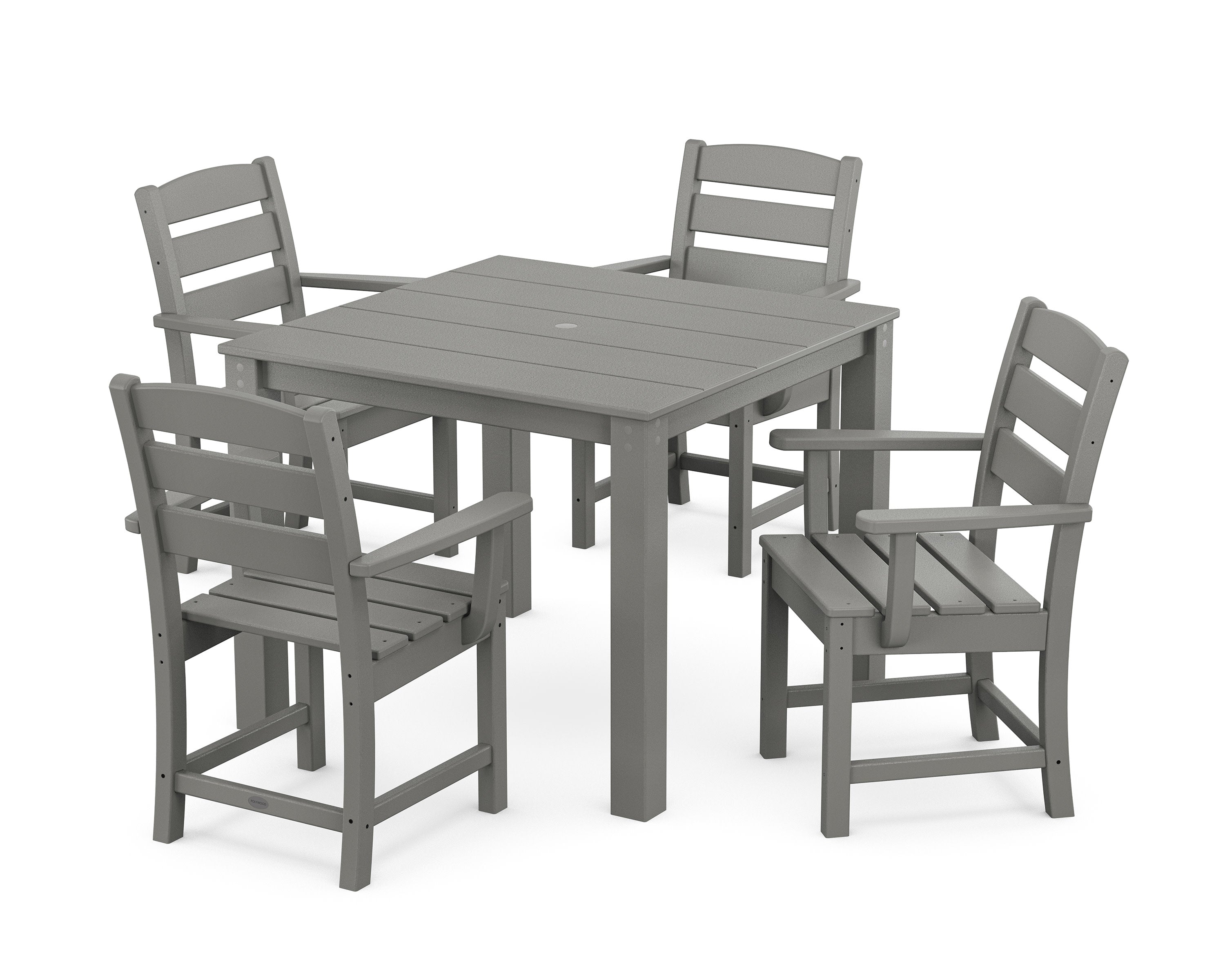Lakeside 5-Piece Parsons Dining Set in Slate Grey
