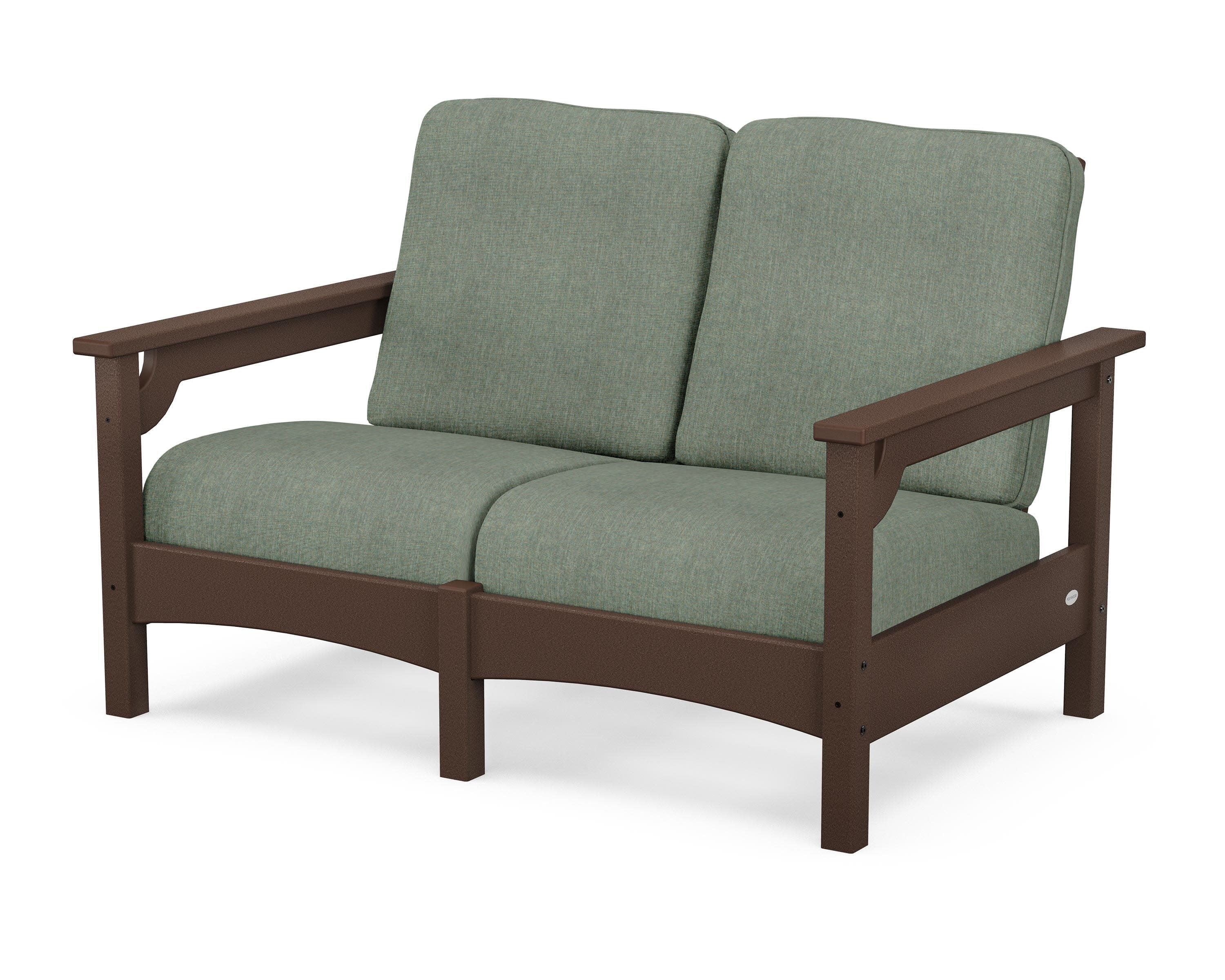 Club Loveseat in Mahogany / Cast Sage