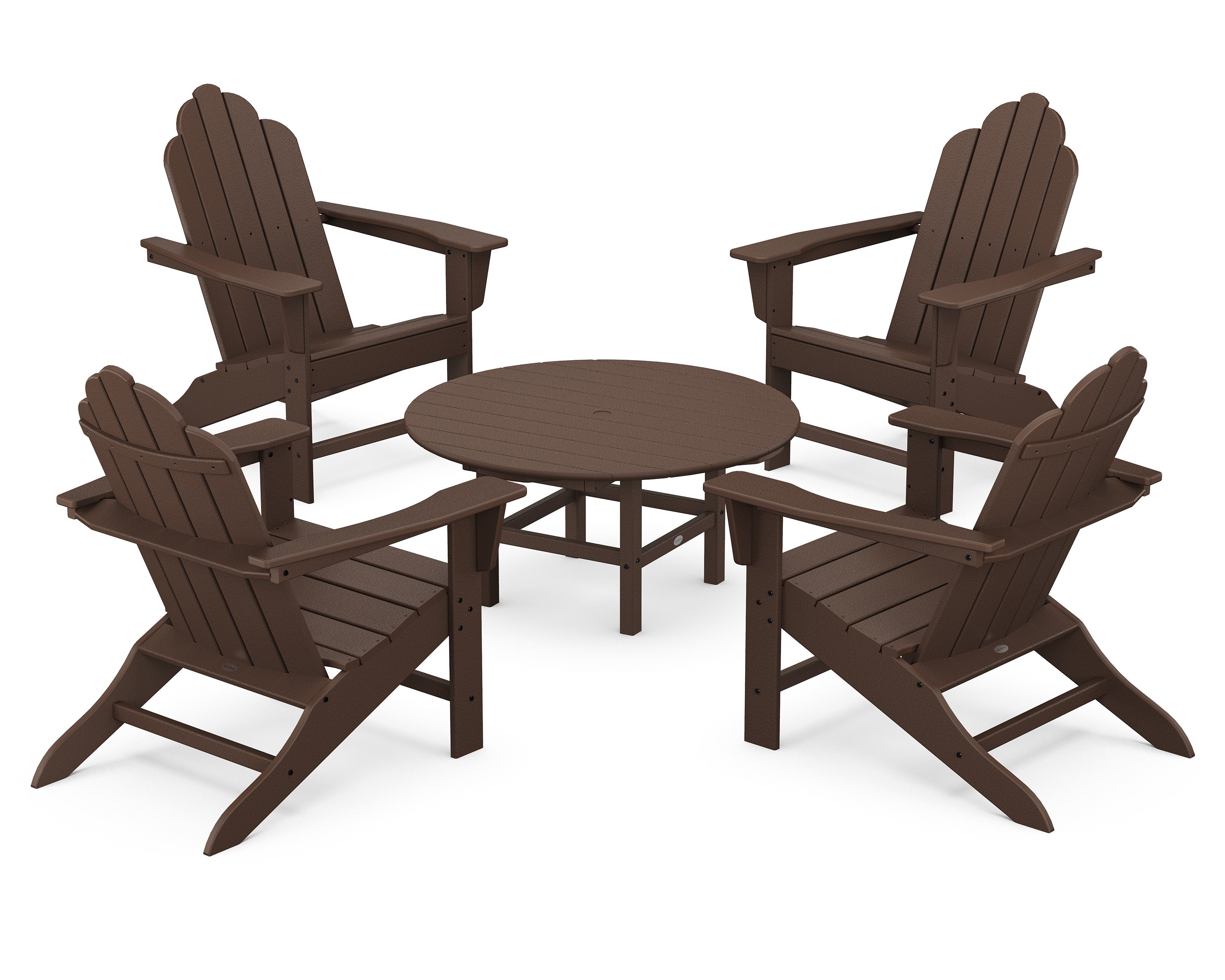 Long Island Adirondack 5-Piece Conversation Group in Mahogany