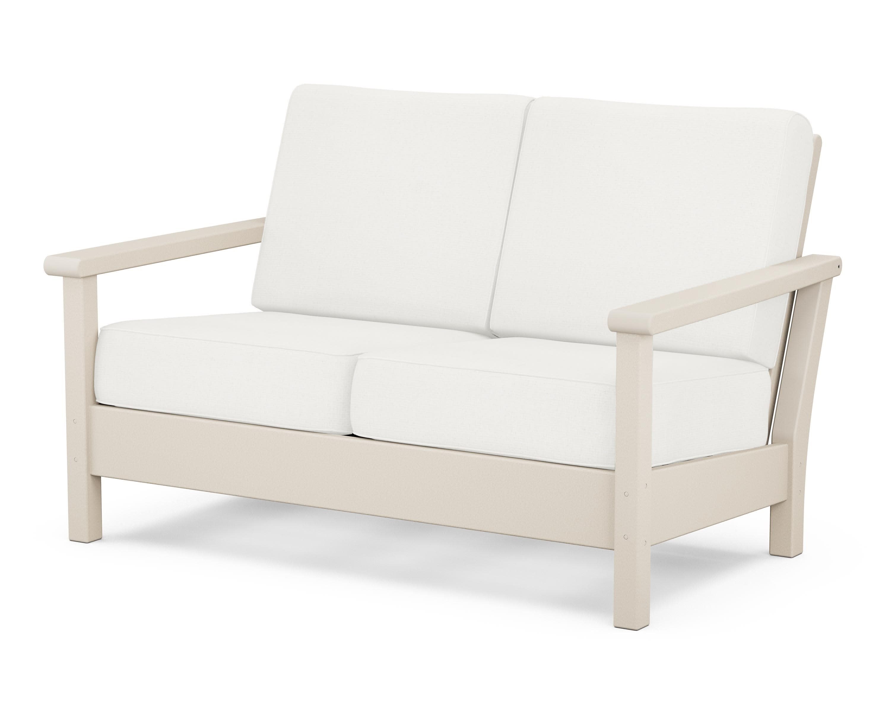 Harbour Deep Seating Loveseat in Sand / Natural Linen