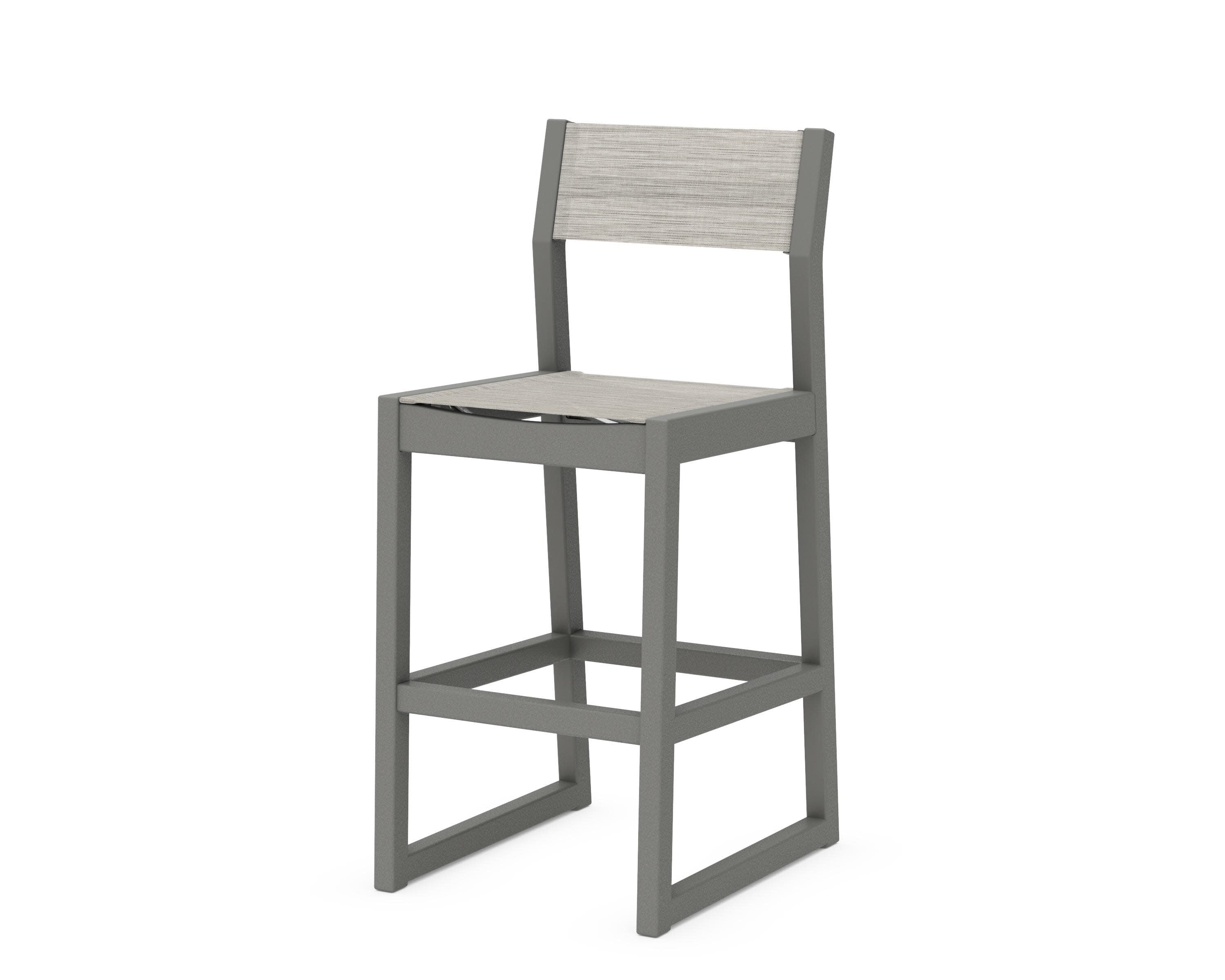 EDGE Sling Bar Side Chair in Slate Grey / Birch Sling