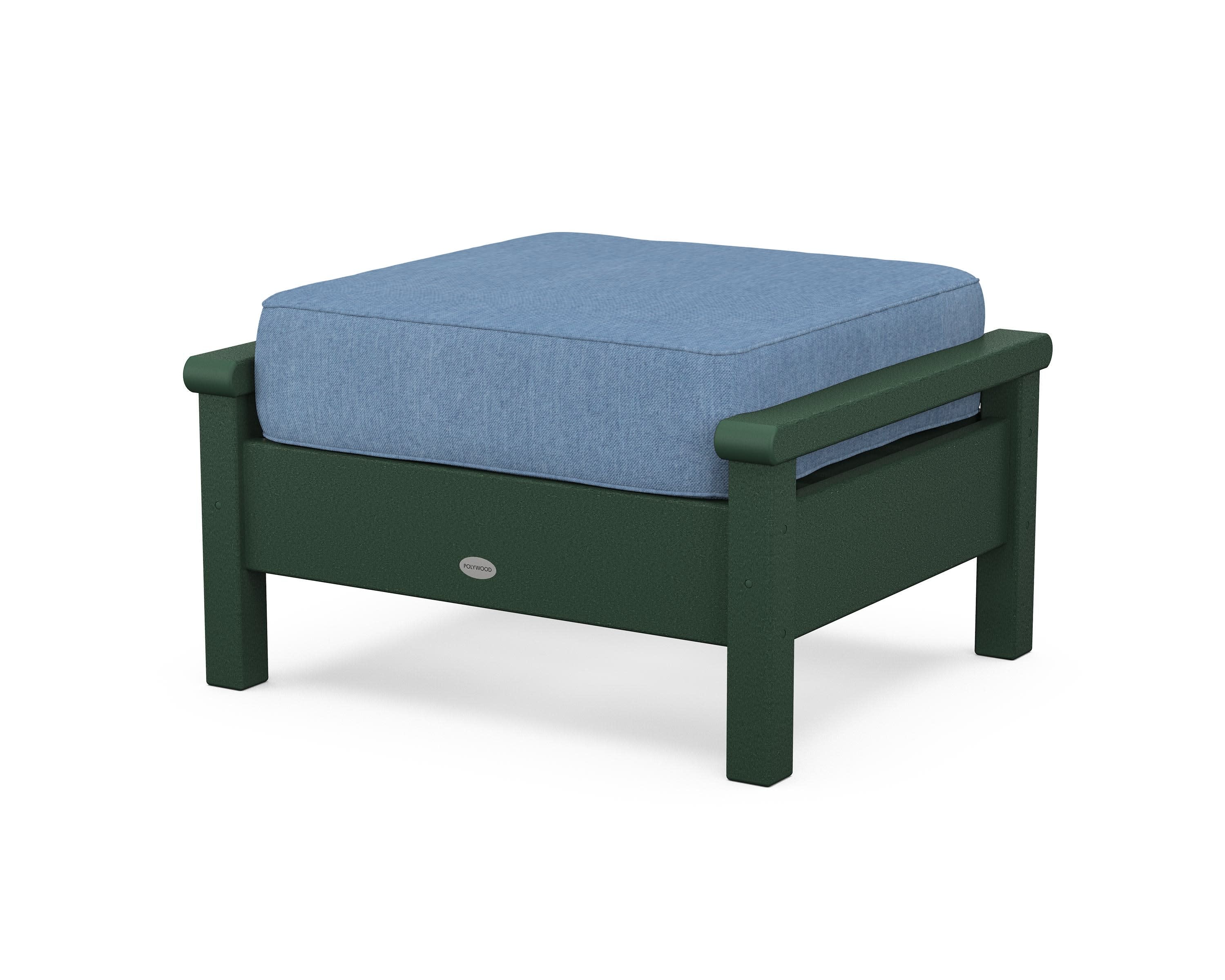 Harbour Deep Seating Ottoman in Green / Sky Blue