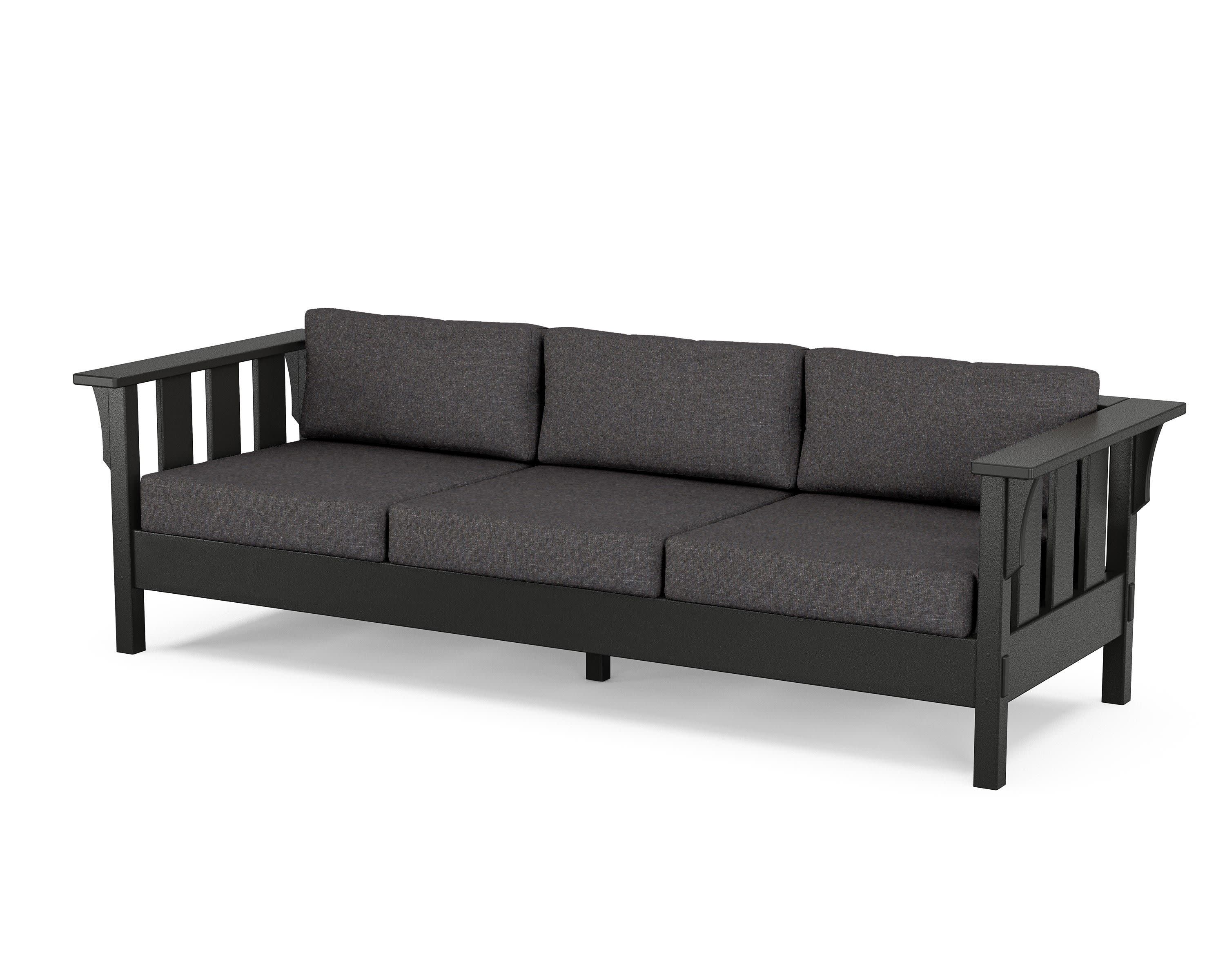 Acadia Deep Seating Sofa in Black / Ash Charcoal