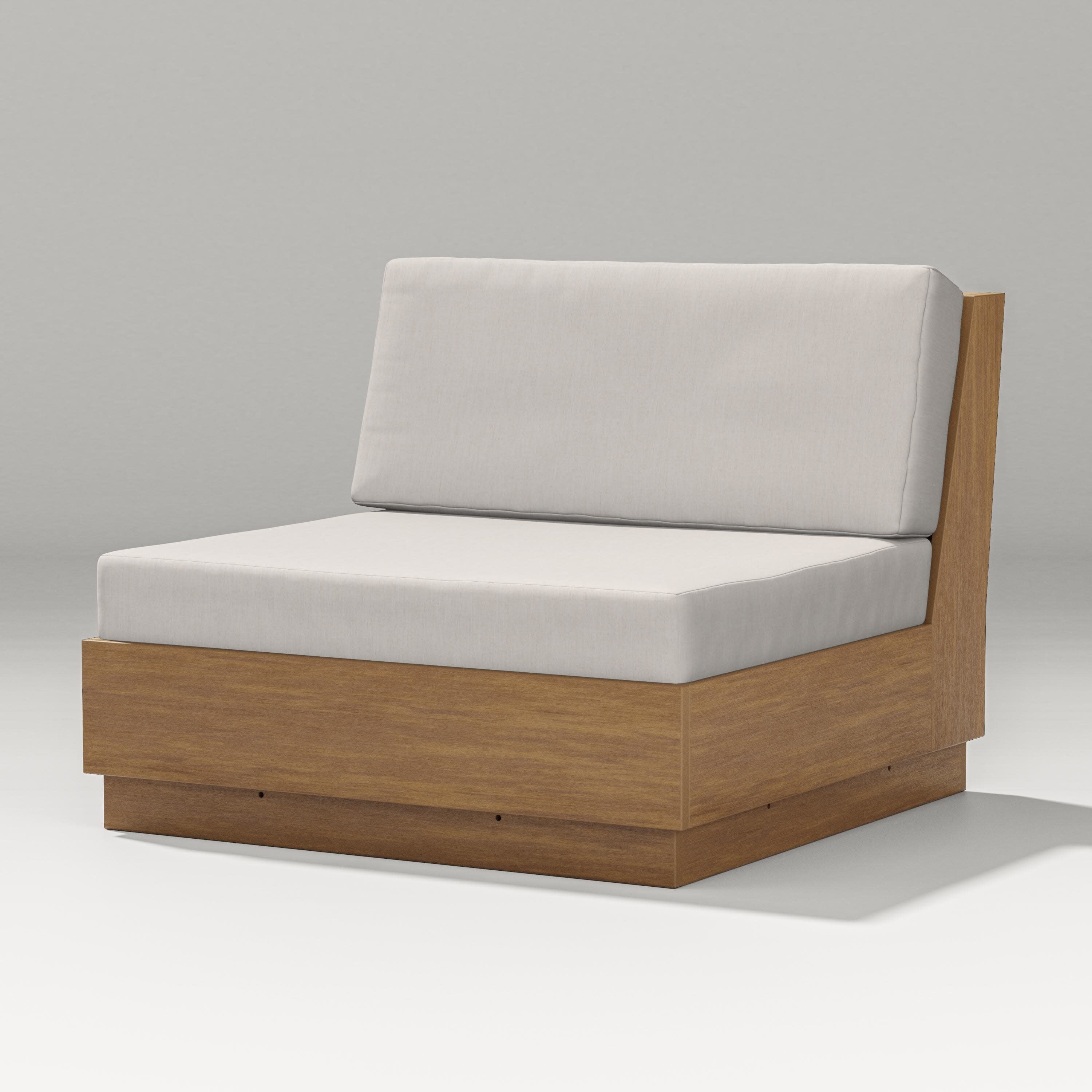 Elevate Modular Armless Chair in Natural / Cast Ash