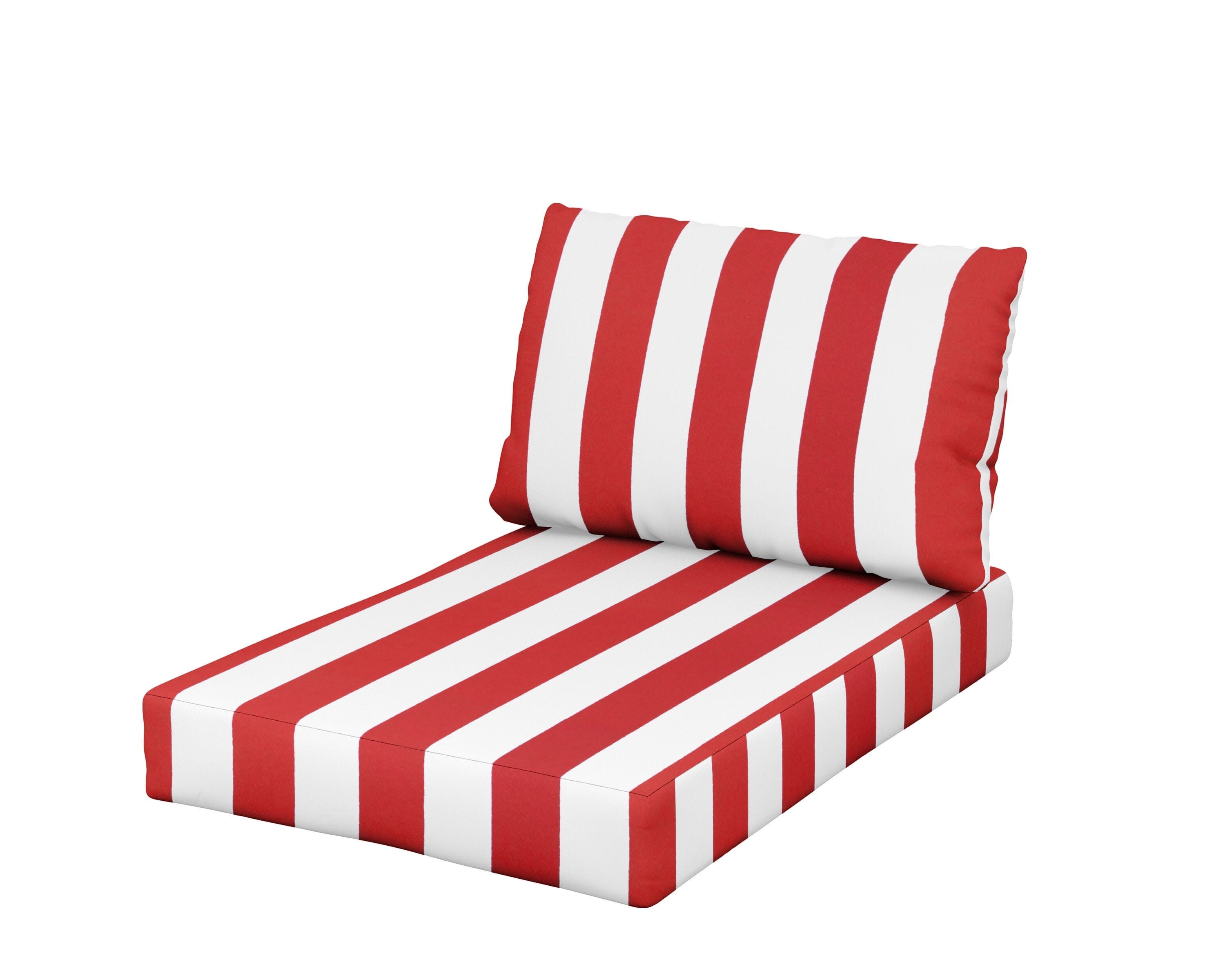 Daybed Swing Seat/Back Cushion in Cabana Stripe Crimson