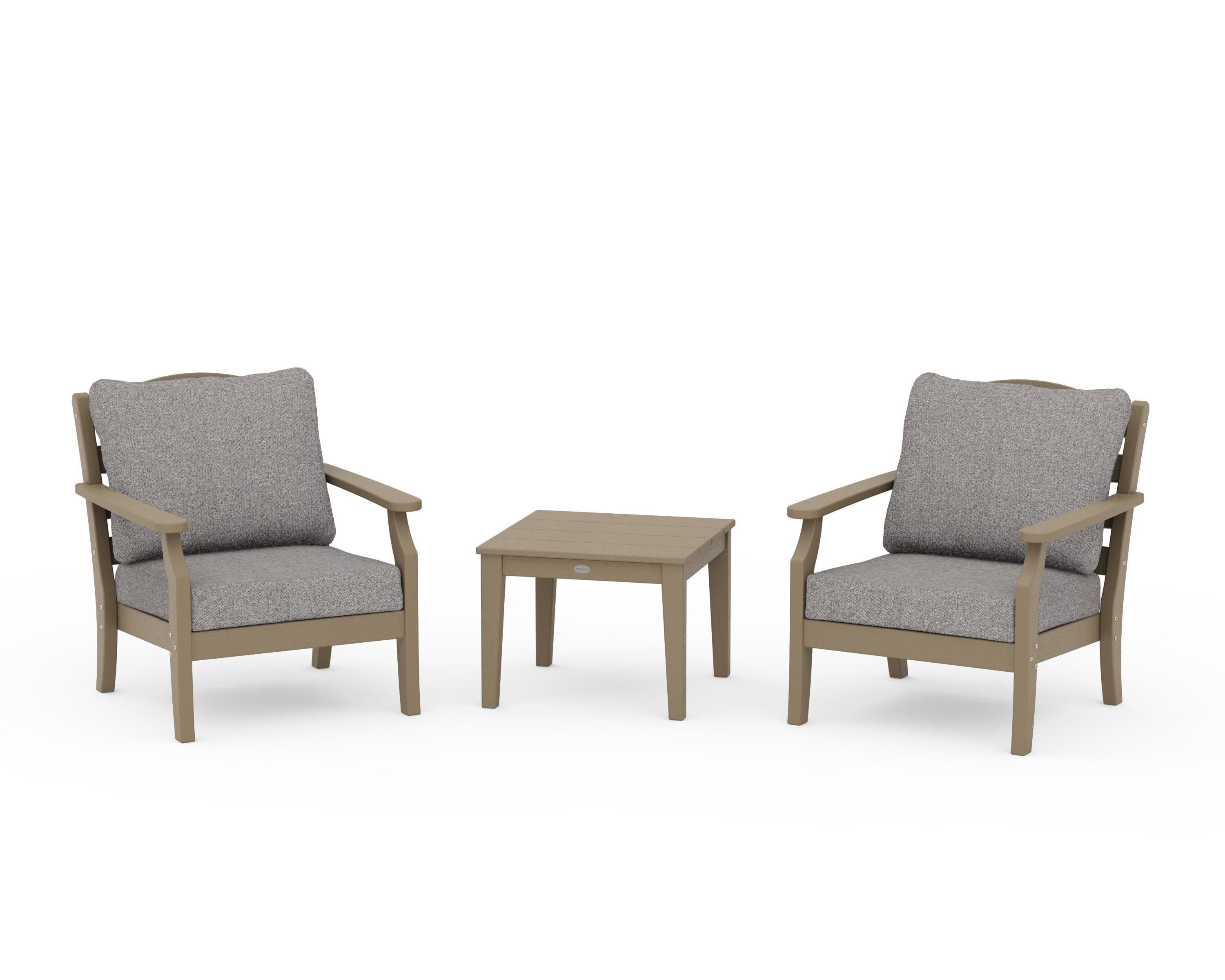 Savannah 3-Piece Deep Seating Set in Vintage Sahara / Grey Mist