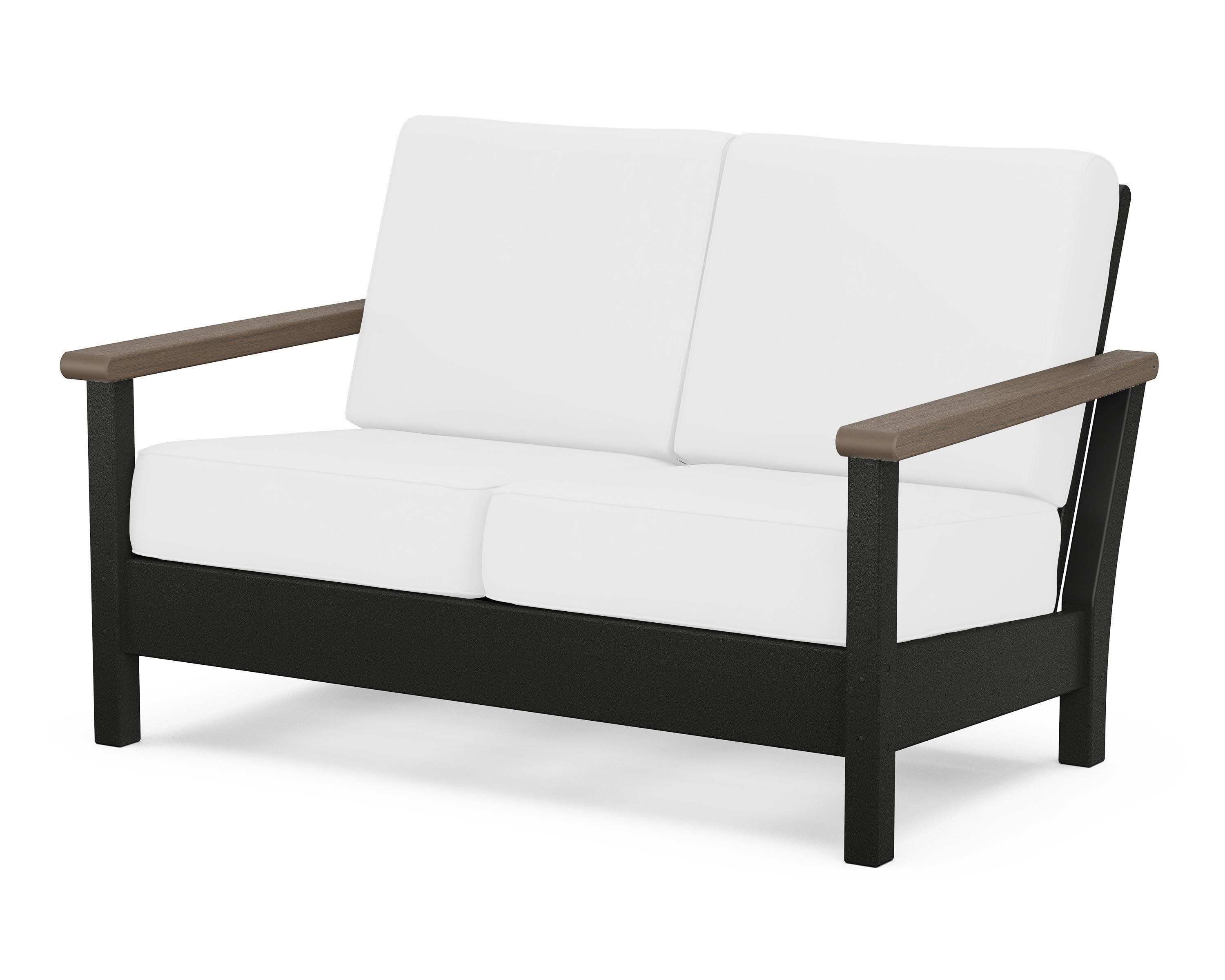Harbour Deep Seating Loveseat in Black / Kona / Natural