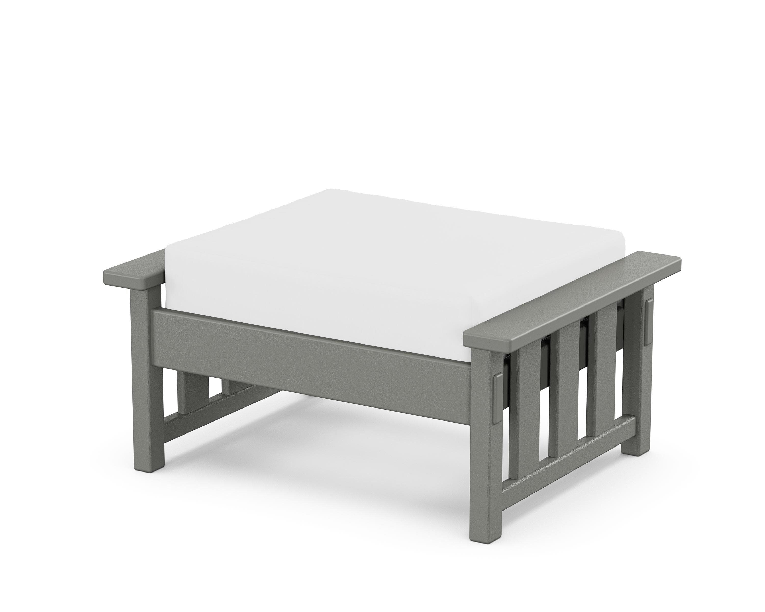 Acadia Deep Seating Ottoman in Slate Grey / Natural