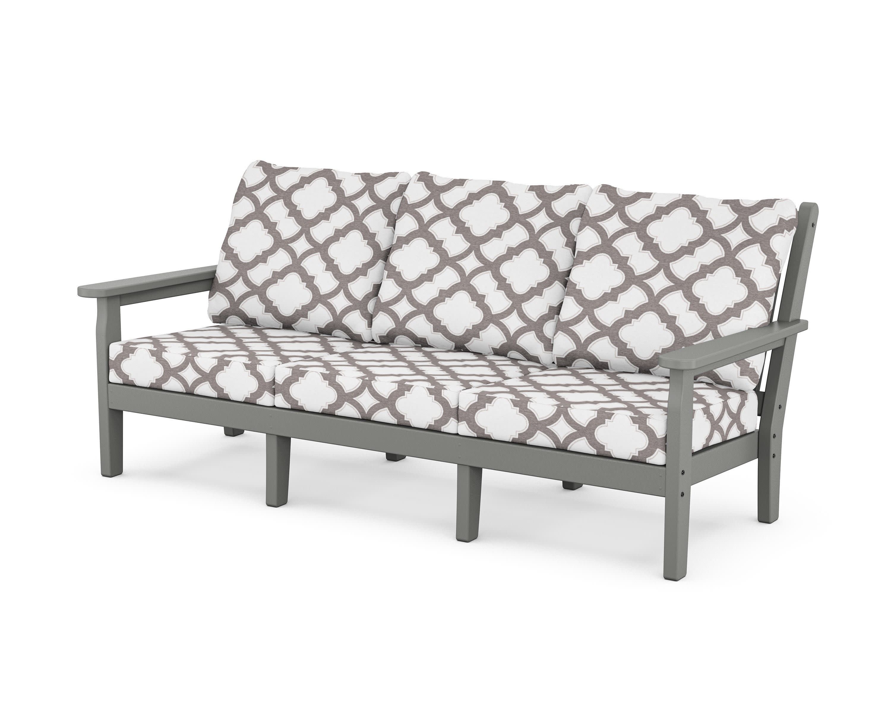 Chippendale Deep Seating Sofa in Slate Grey / Trellis Grey Mist