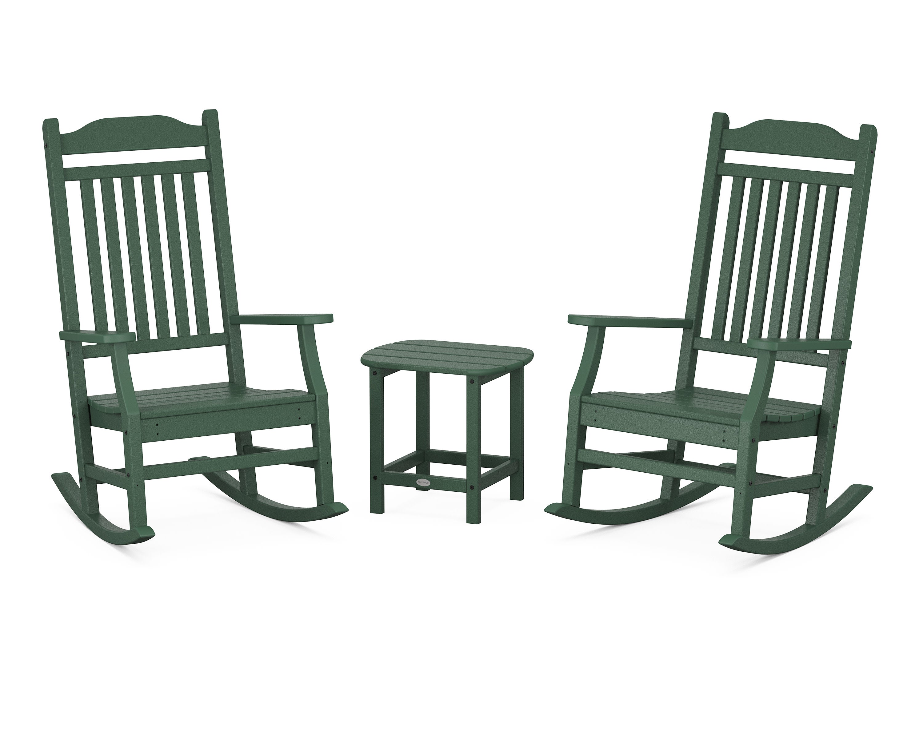 Cottage Rocking Chair 3-Piece Set in Green