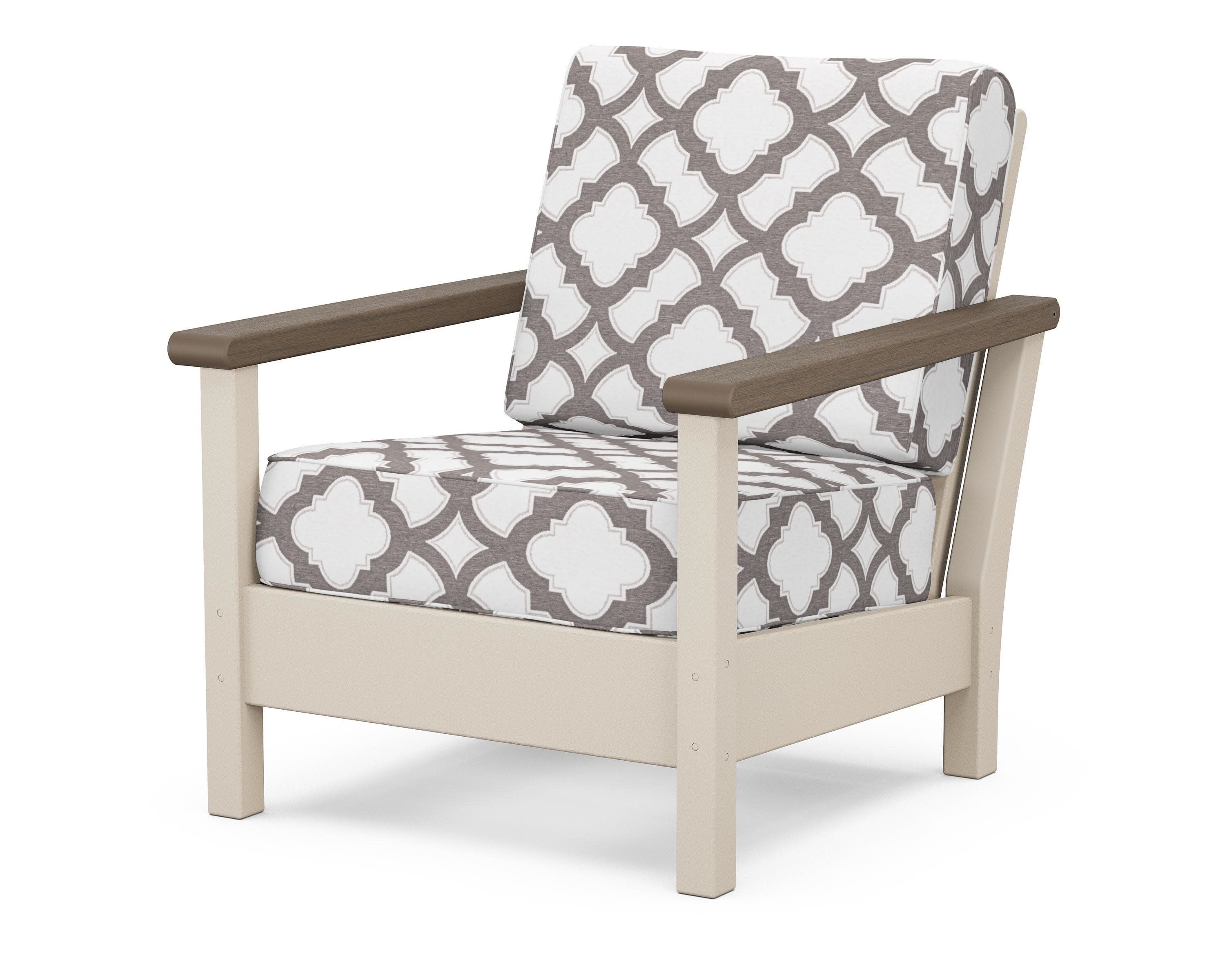 Harbour Deep Seating Chair in Sand / Kona / Trellis Grey Mist