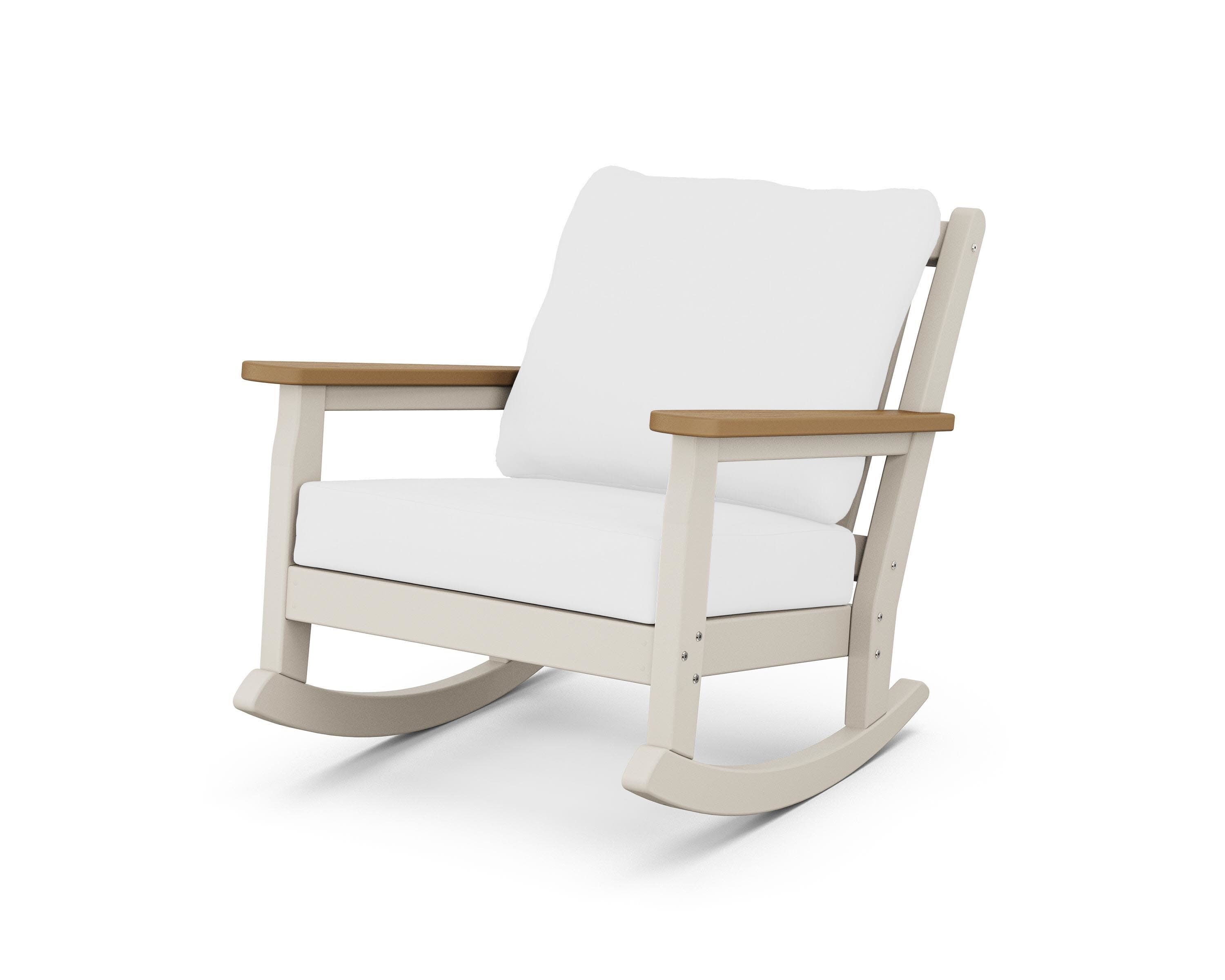 Chippendale Deep Seating Rocking Chair in Sand / Natural / Natural