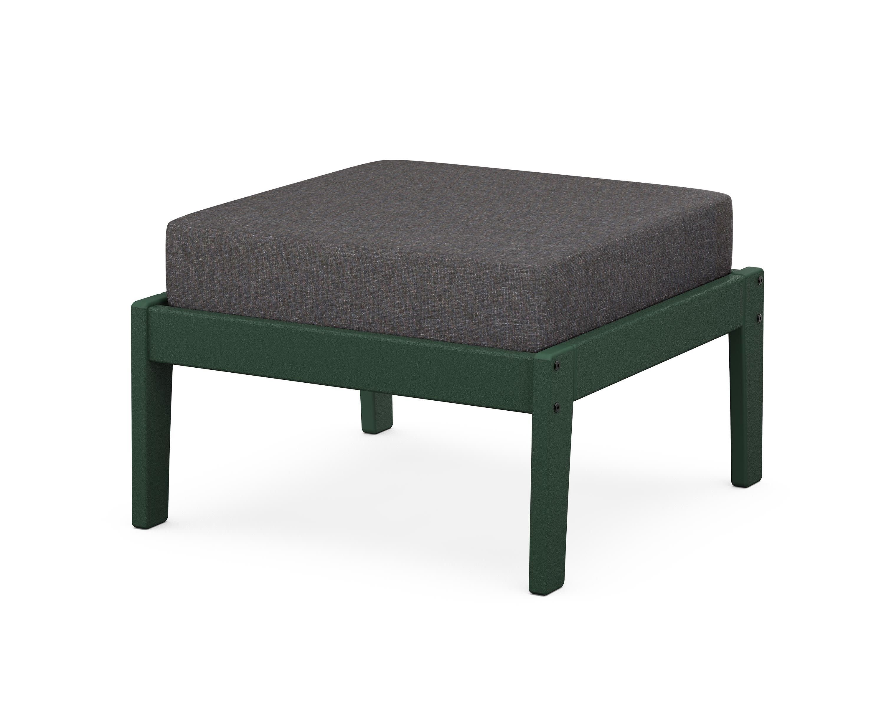 Deep Seating Ottoman in Green / Ash Charcoal