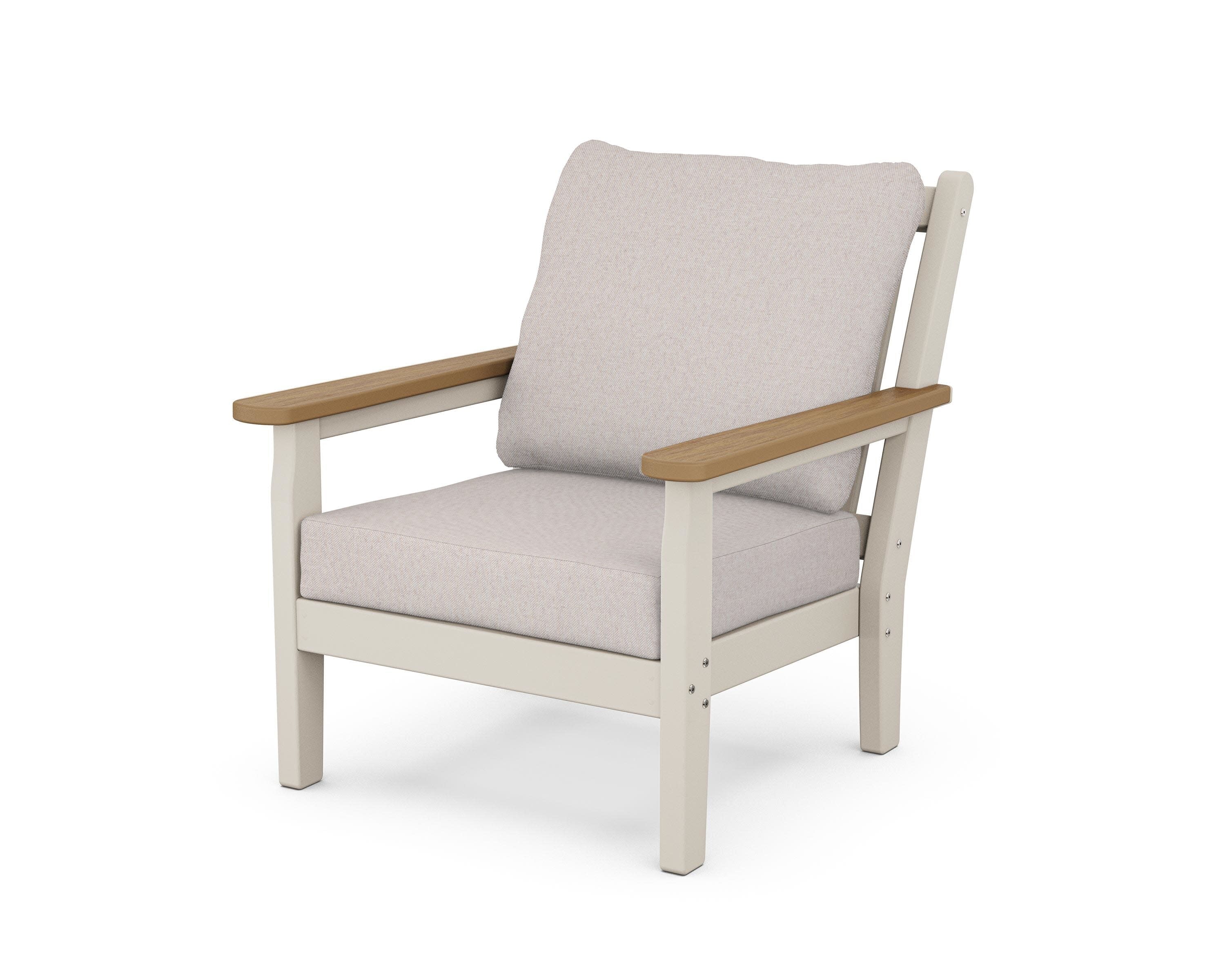 Chippendale Deep Seating Chair in Sand / Natural / Dune Burlap
