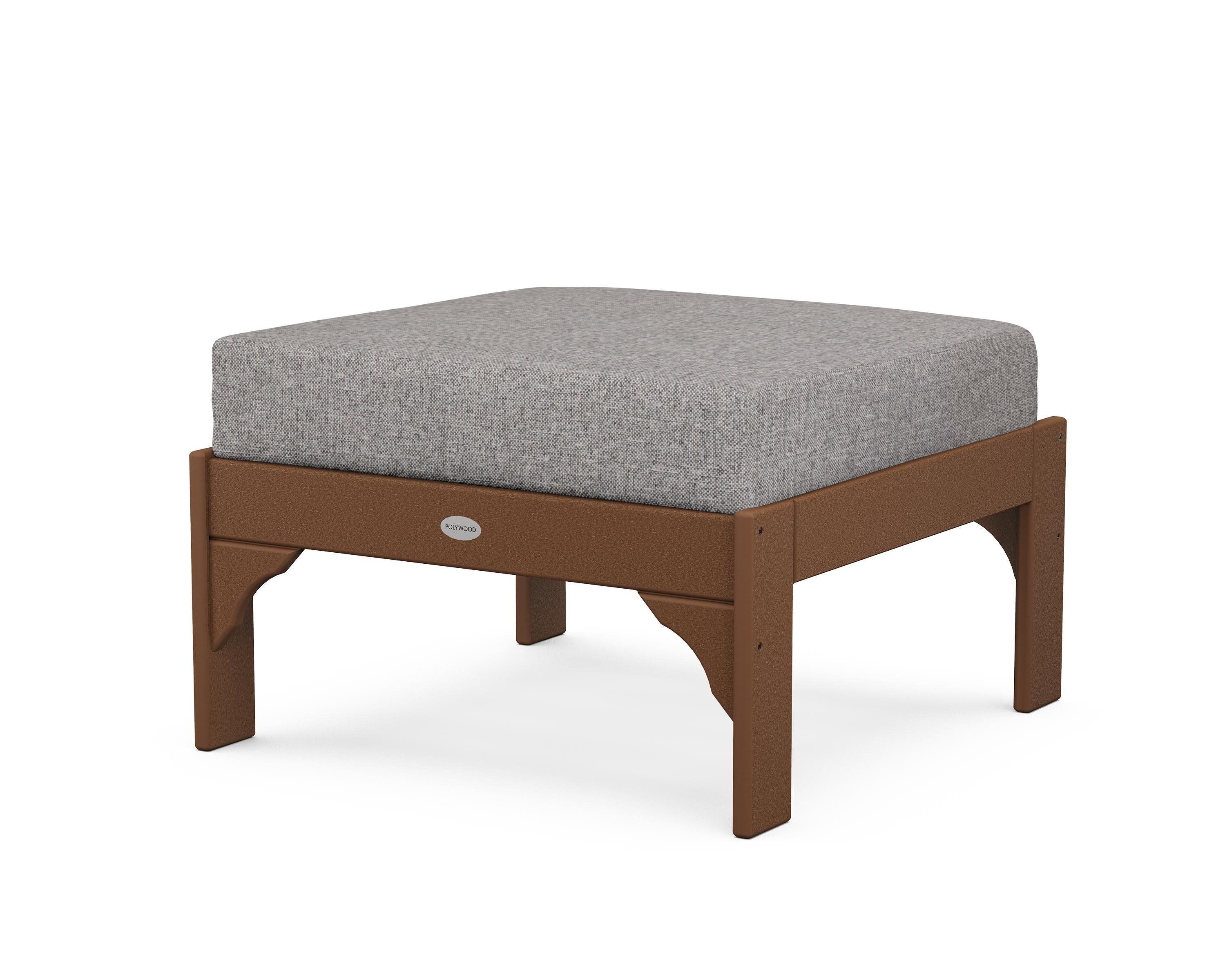 Vineyard Deep Seating Ottoman in Teak / Grey Mist
