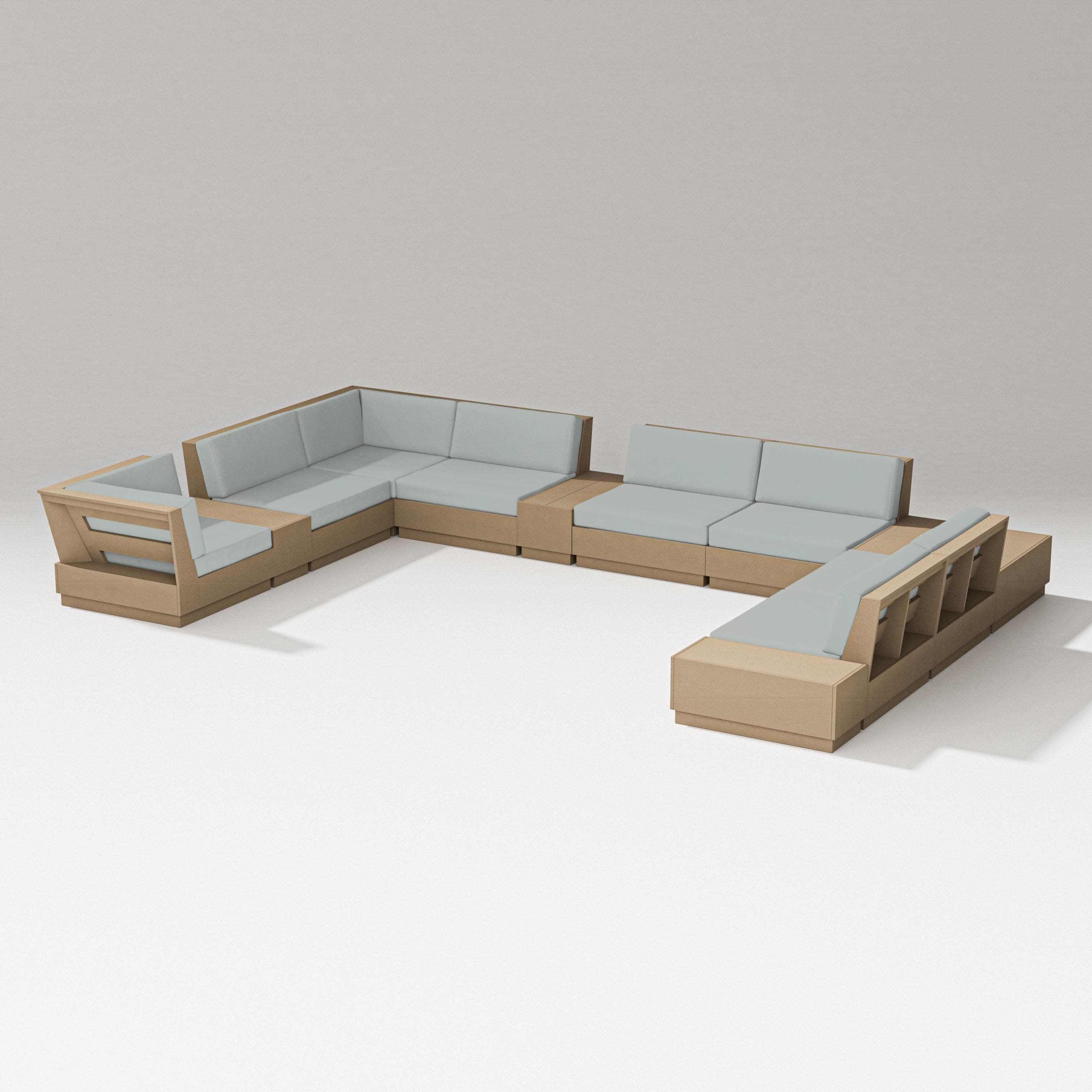 Elevate 12-Piece Conversation Sectional Set in Vintage Sahara / Spa