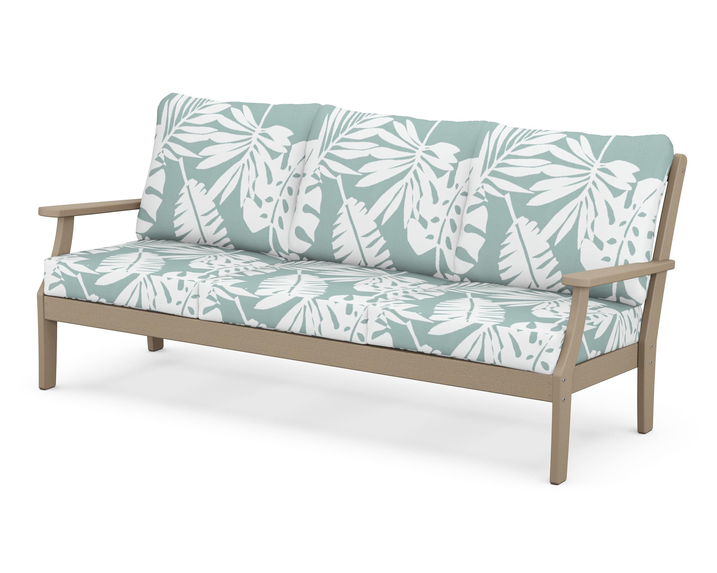 Braxton Deep Seating Sofa in Vintage Sahara / Leaf Glacier Spa