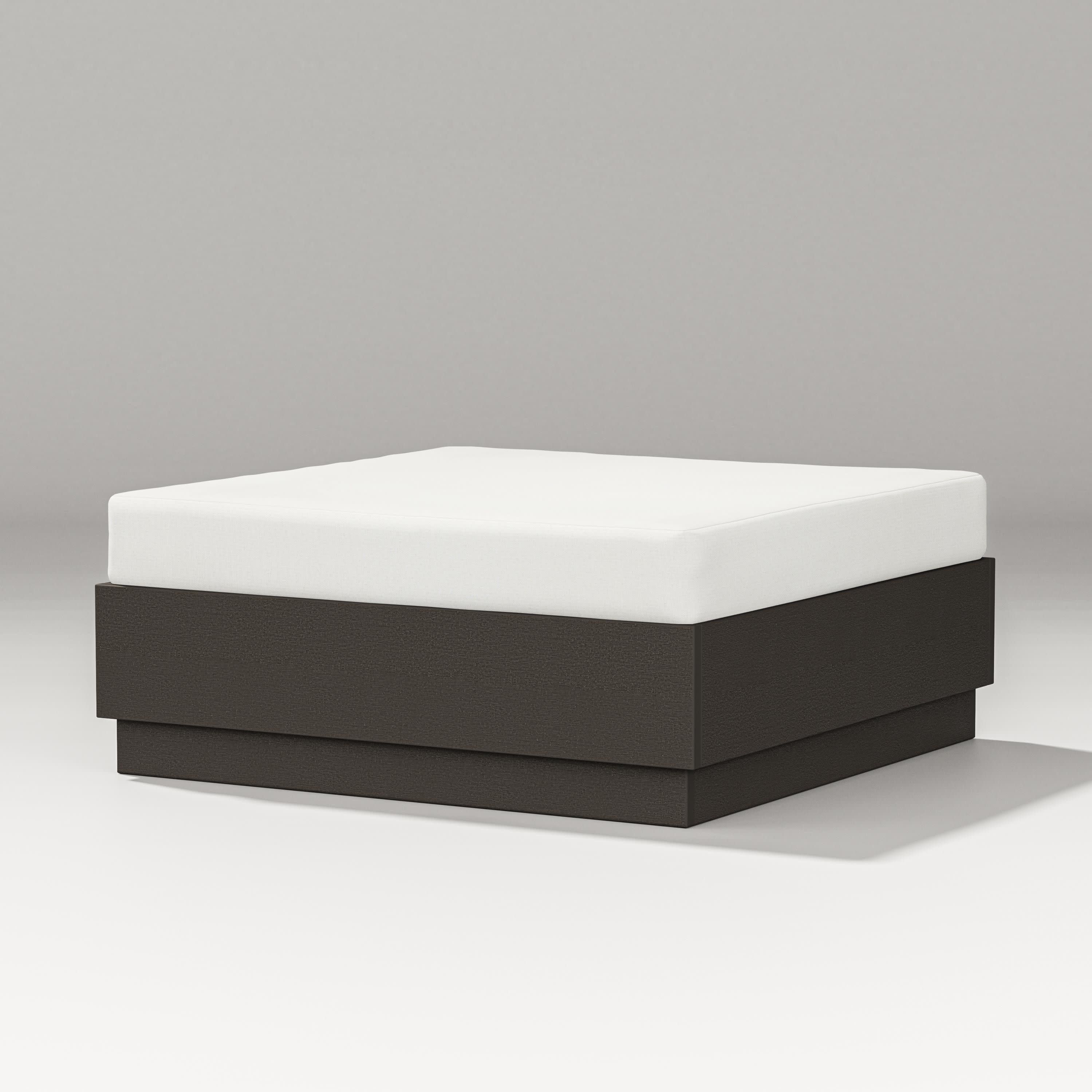Elevate Lounge Ottoman in Vintage Coffee / Natural Linen