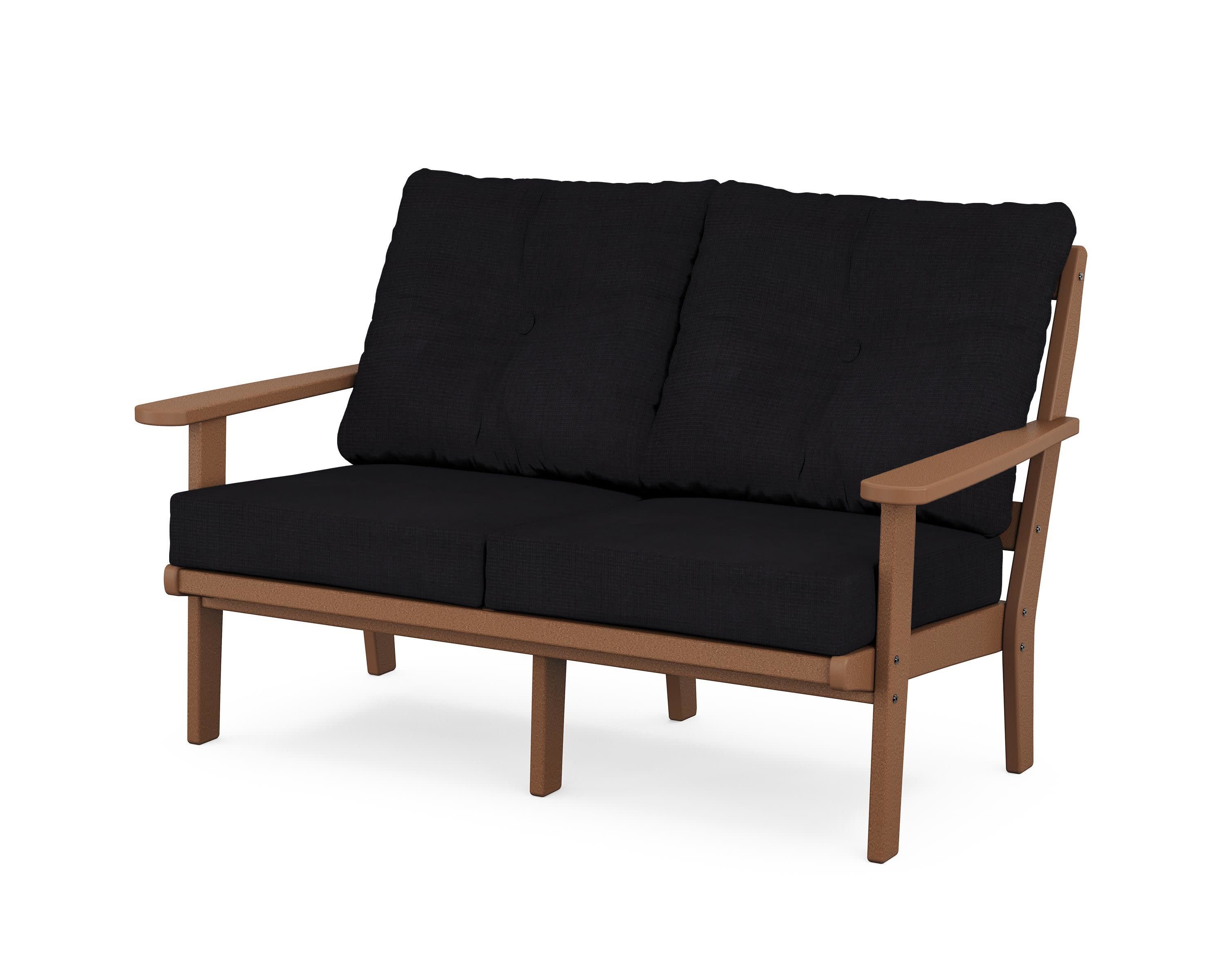 Mission Deep SeatingLoveseat in Teak / Midnight Linen