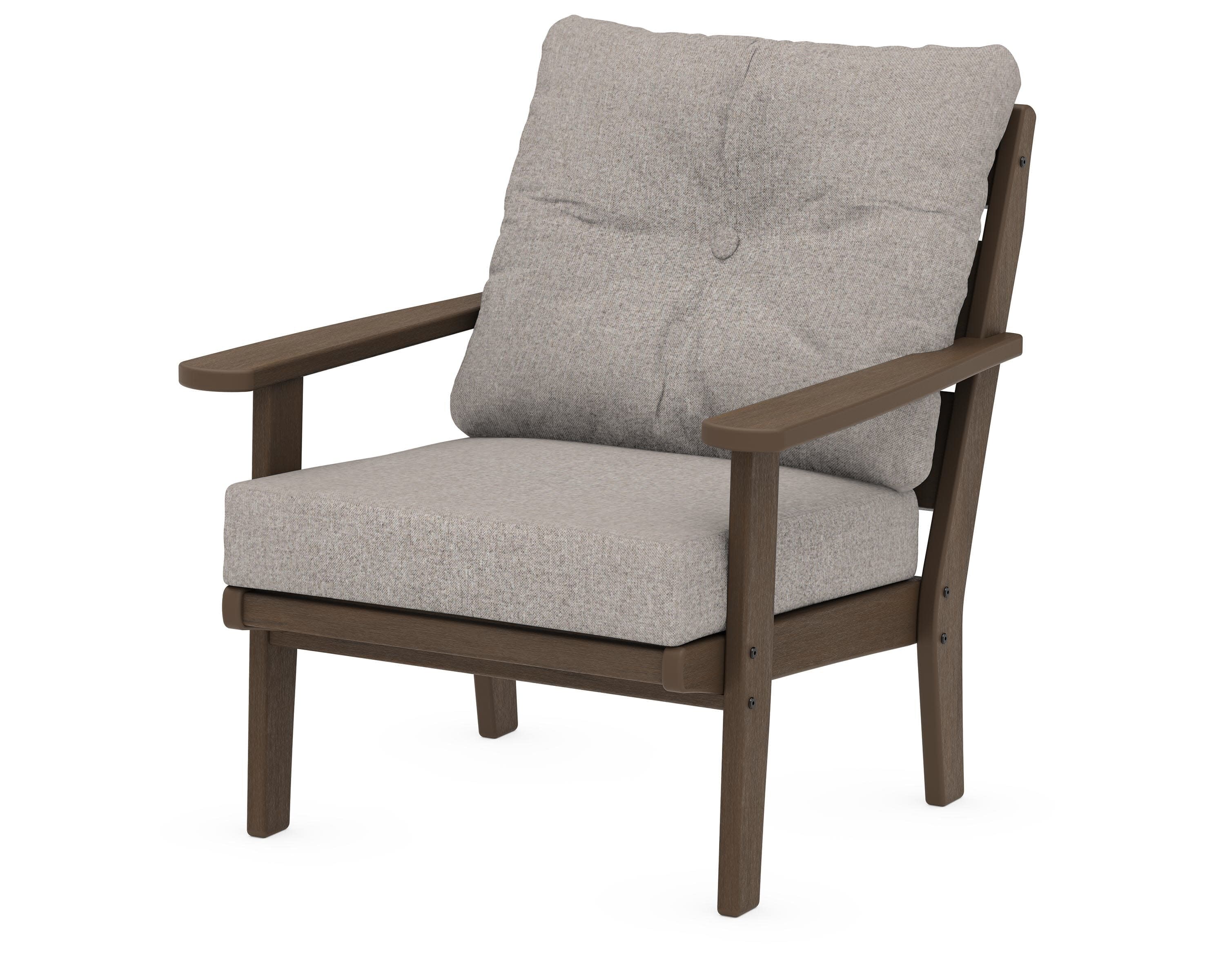 Lakeside Deep Seating Chair in Kona / Weathered Tweed