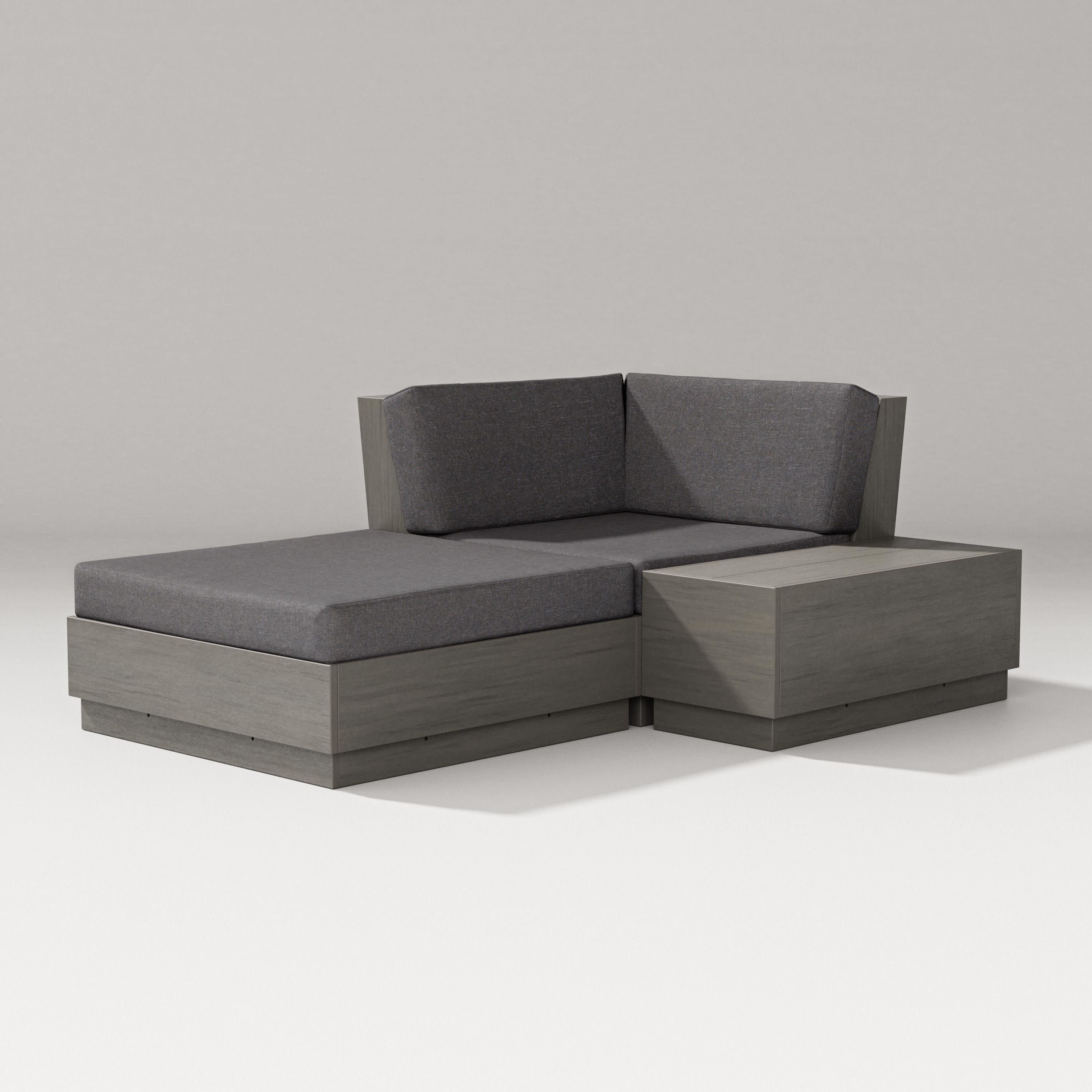 Elevate Corner Chaise in Driftwood / Ash Charcoal